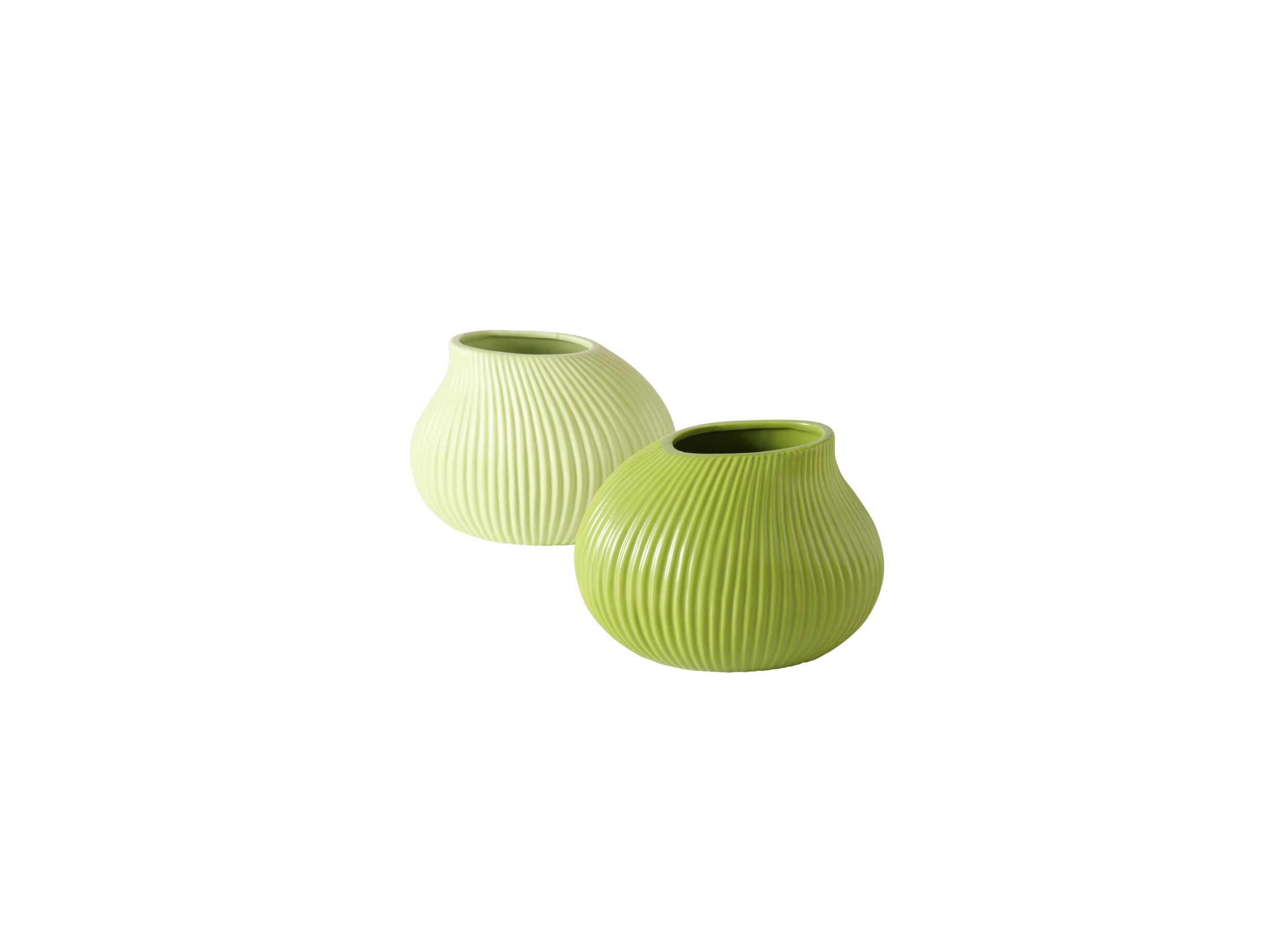 Vaas Porty H14cm - keramiek - mat groen - Vase Porty H14cm - céramique - vert mat