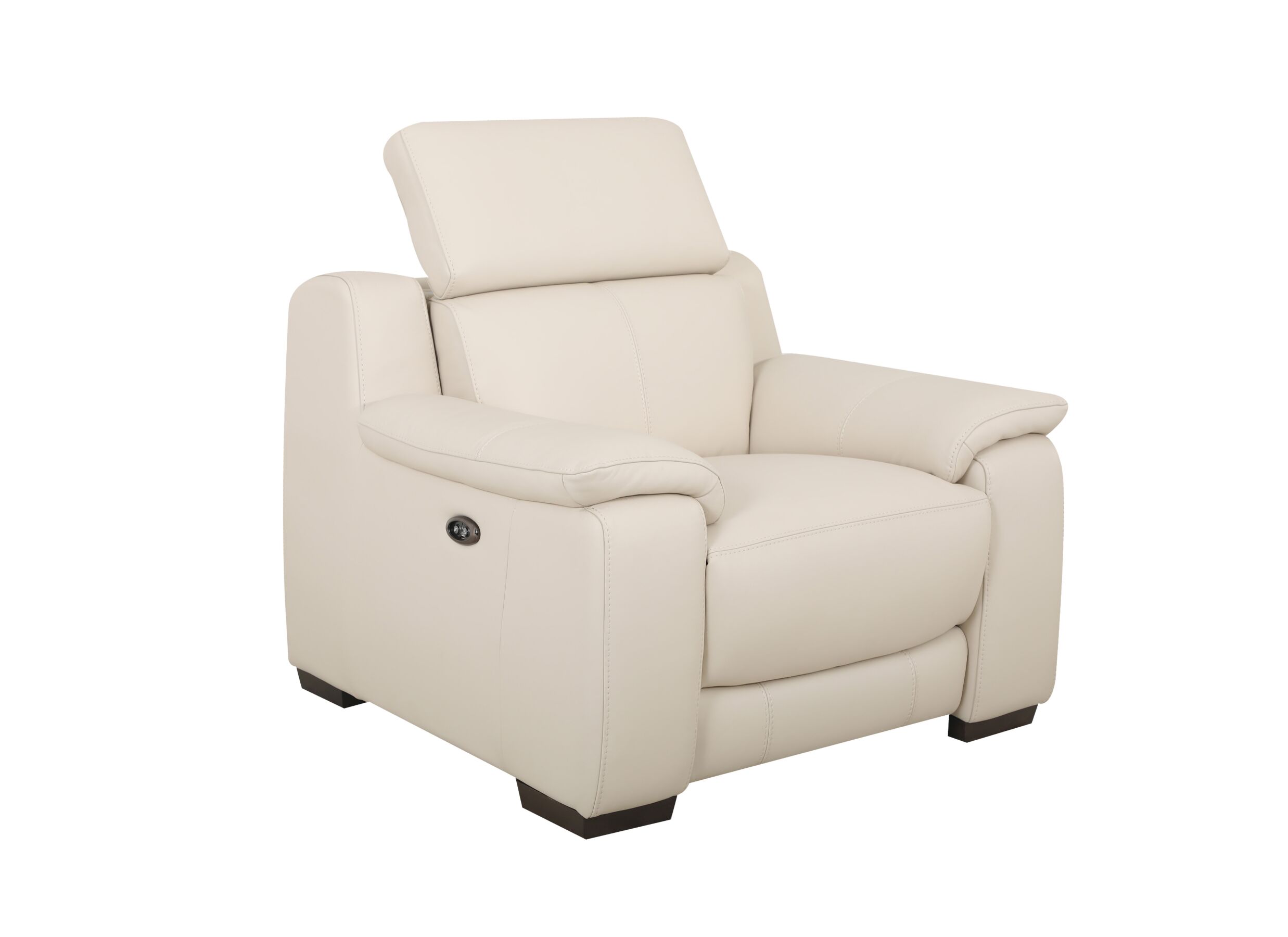 Plus Important - Canapé Grass tissu - frost avec fauteuil inclinable électrique