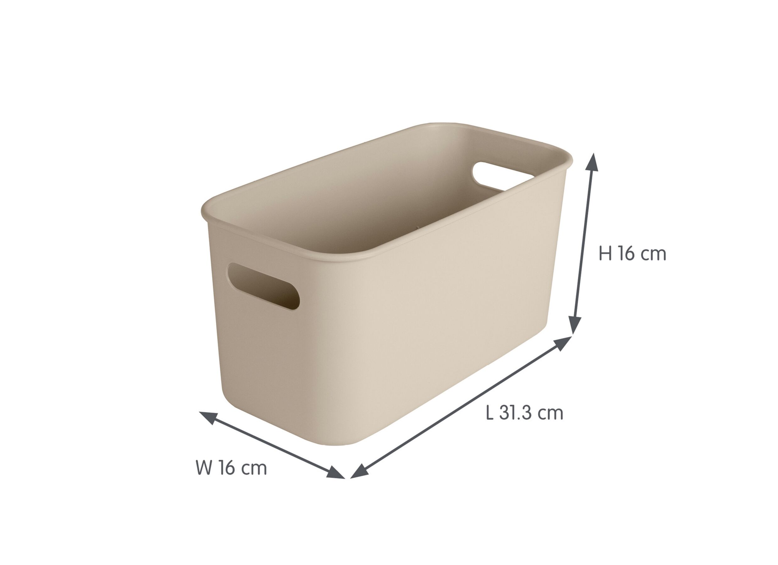 Afmetingen - Opbergbox Sigma Home Cube 6L - 31,3x16x16cm