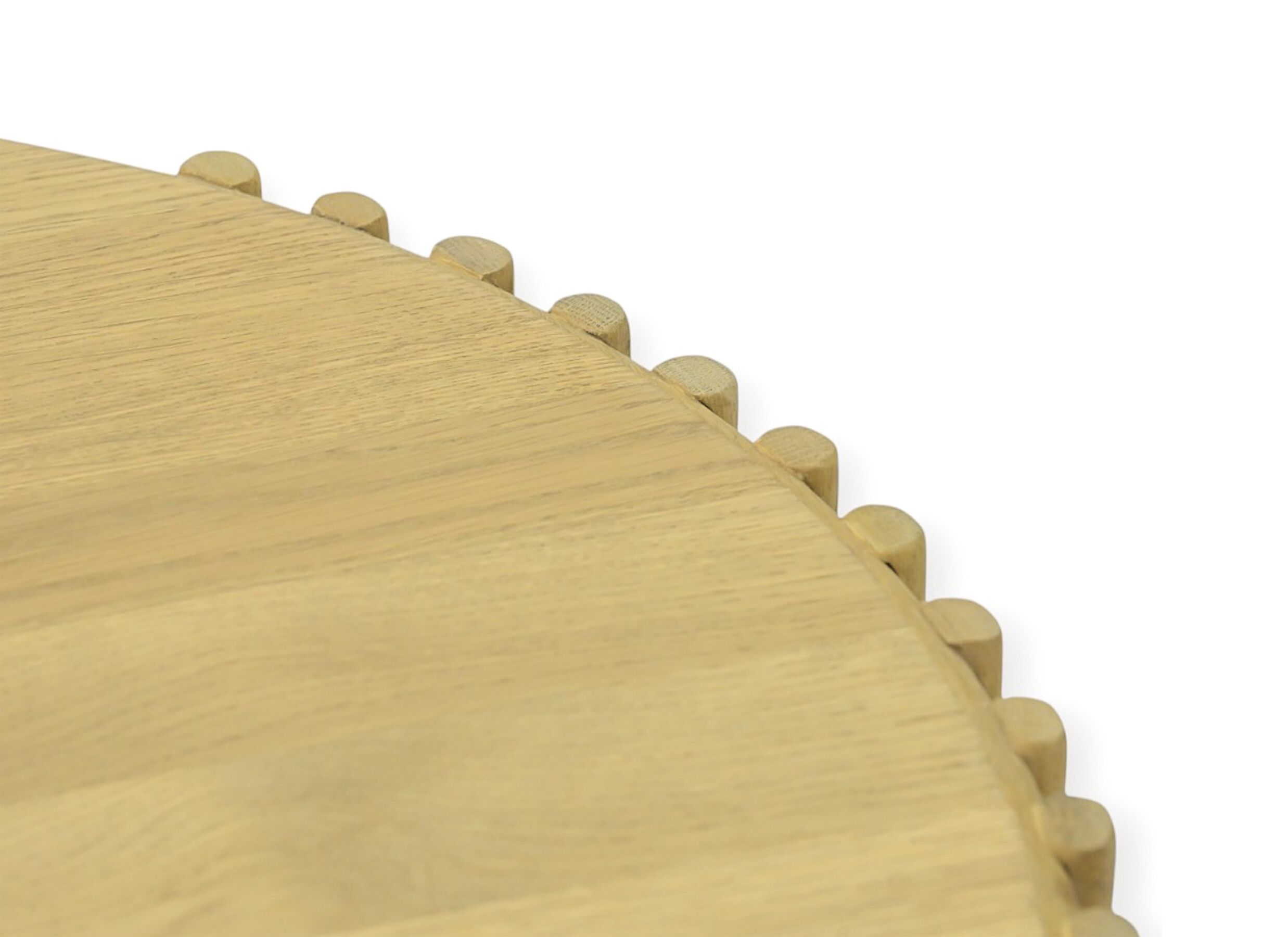 Detailfoto - Salontafel Bulli 78x76x46cm - hout massief & fineer - naturel