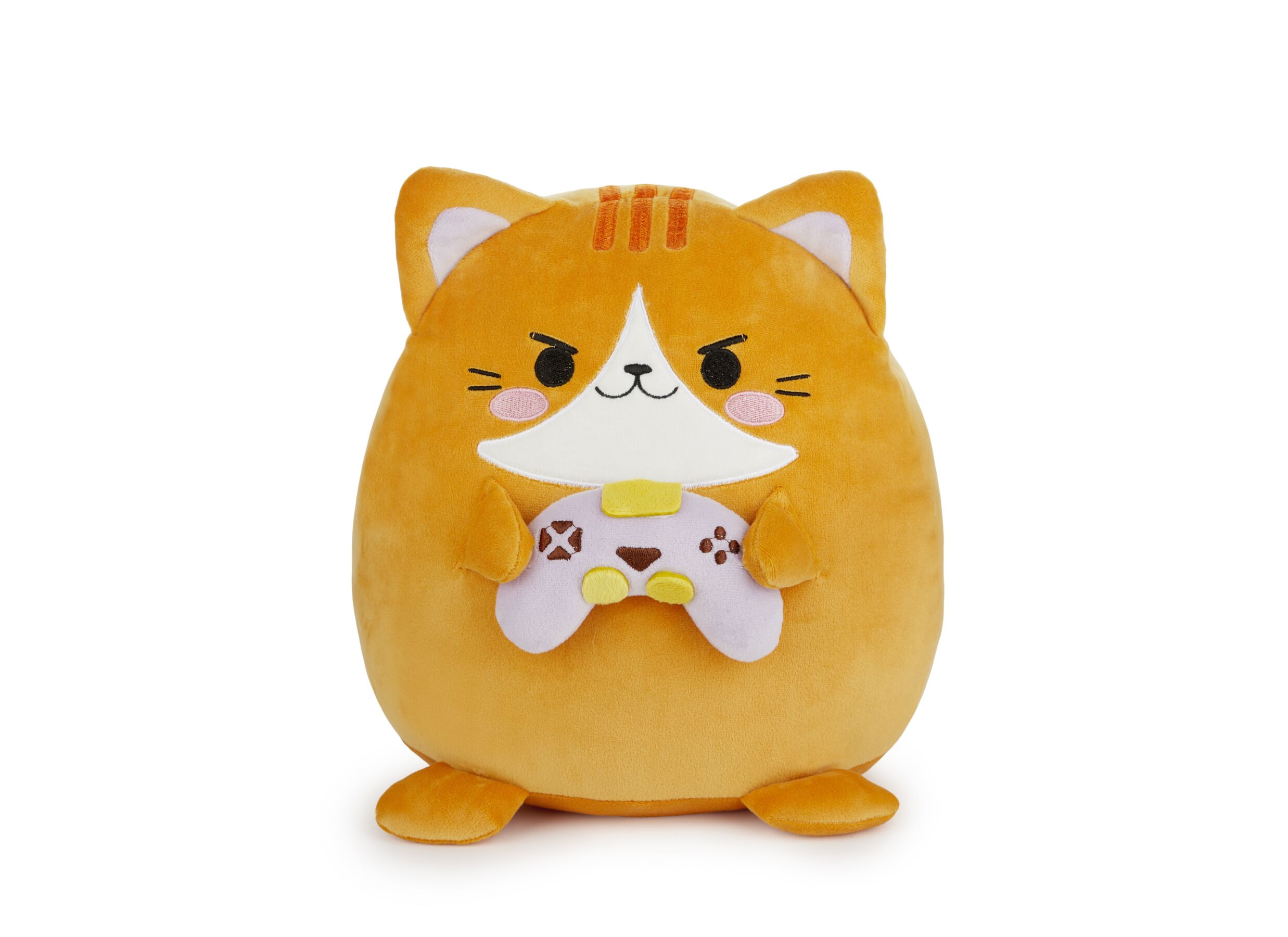 Aperçu - Coussin Fluffy Kawaii Gamer H32cm - polyester - orange