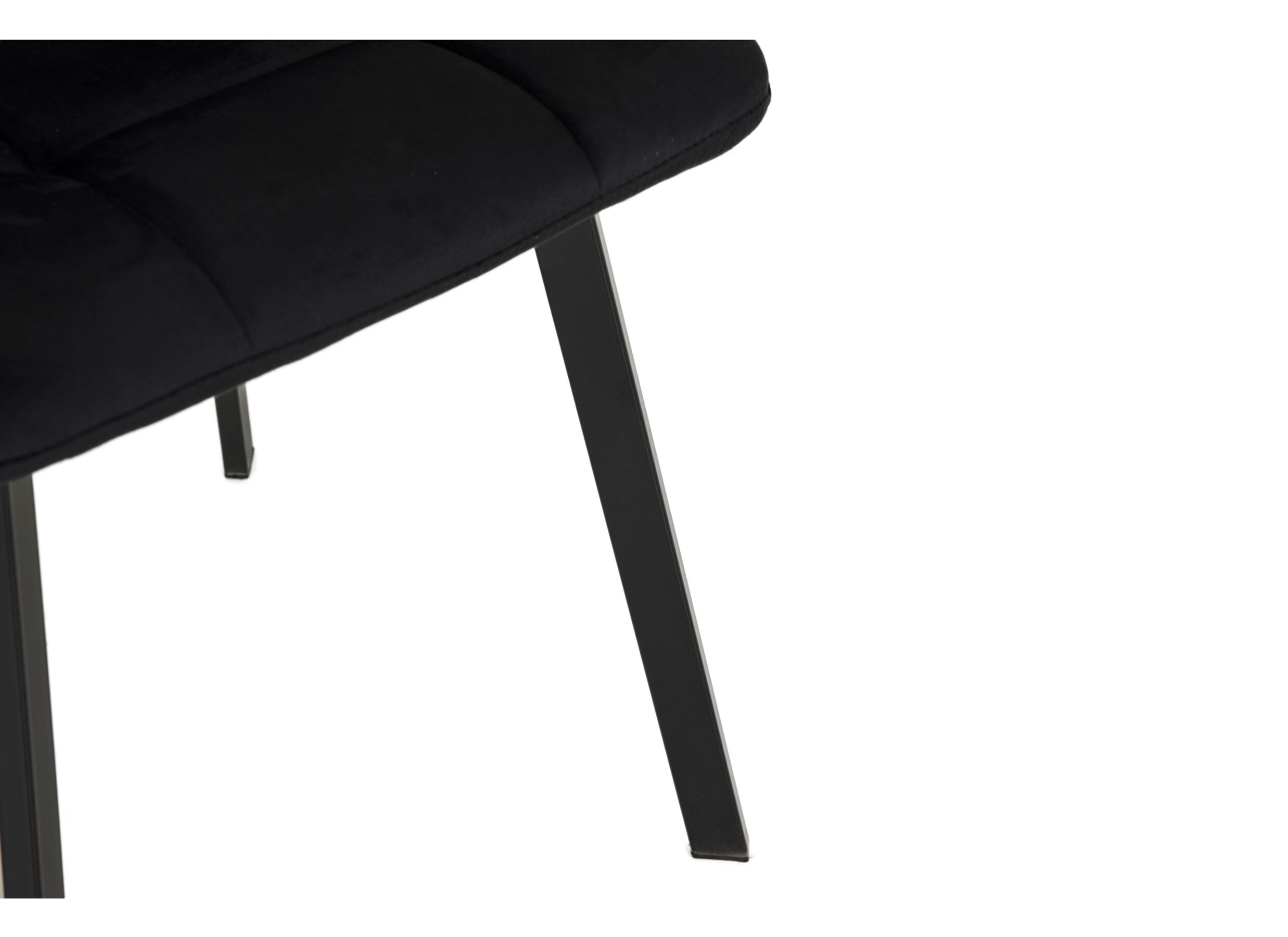 Detailfoto - Stoel Runner 44x54x87cm - fluweel - zwart