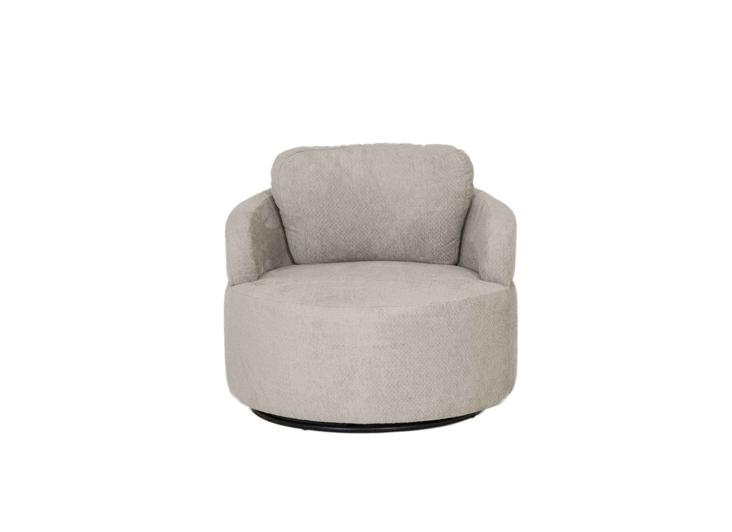 Aperçu - Fauteuil pivotant Noto Ø94x80cm - tissu - beige