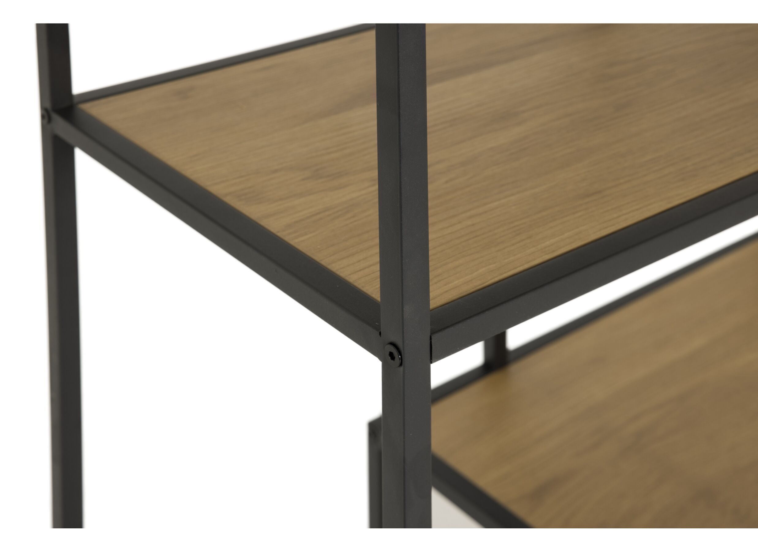 Detailfoto - Opbergrek Tower 114x30x185cm - melamine metaal - eik