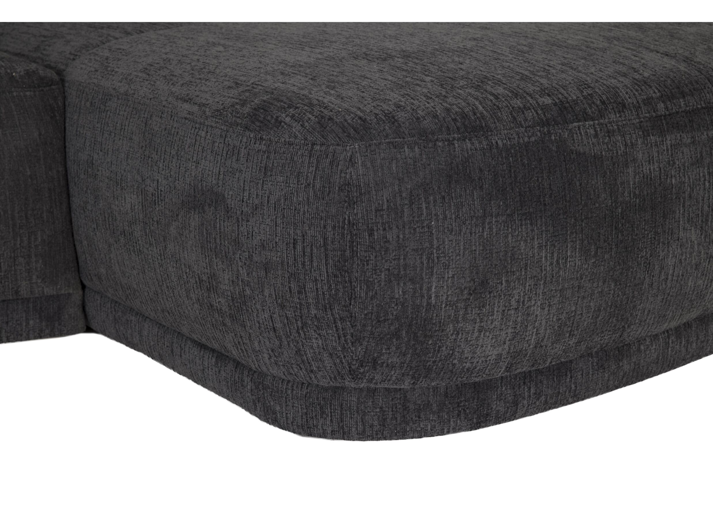 Canapé d'angle Laguna 325x180cm - tissu - gris foncé