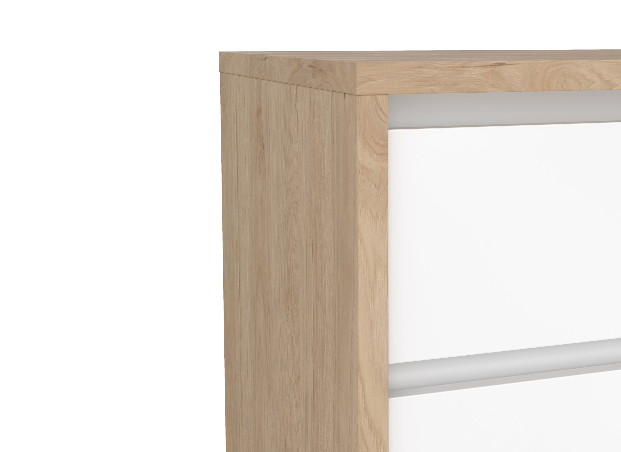 Detailfoto - Nachtkastje Next 52x48H46cm - decor - wit & jackson hickory