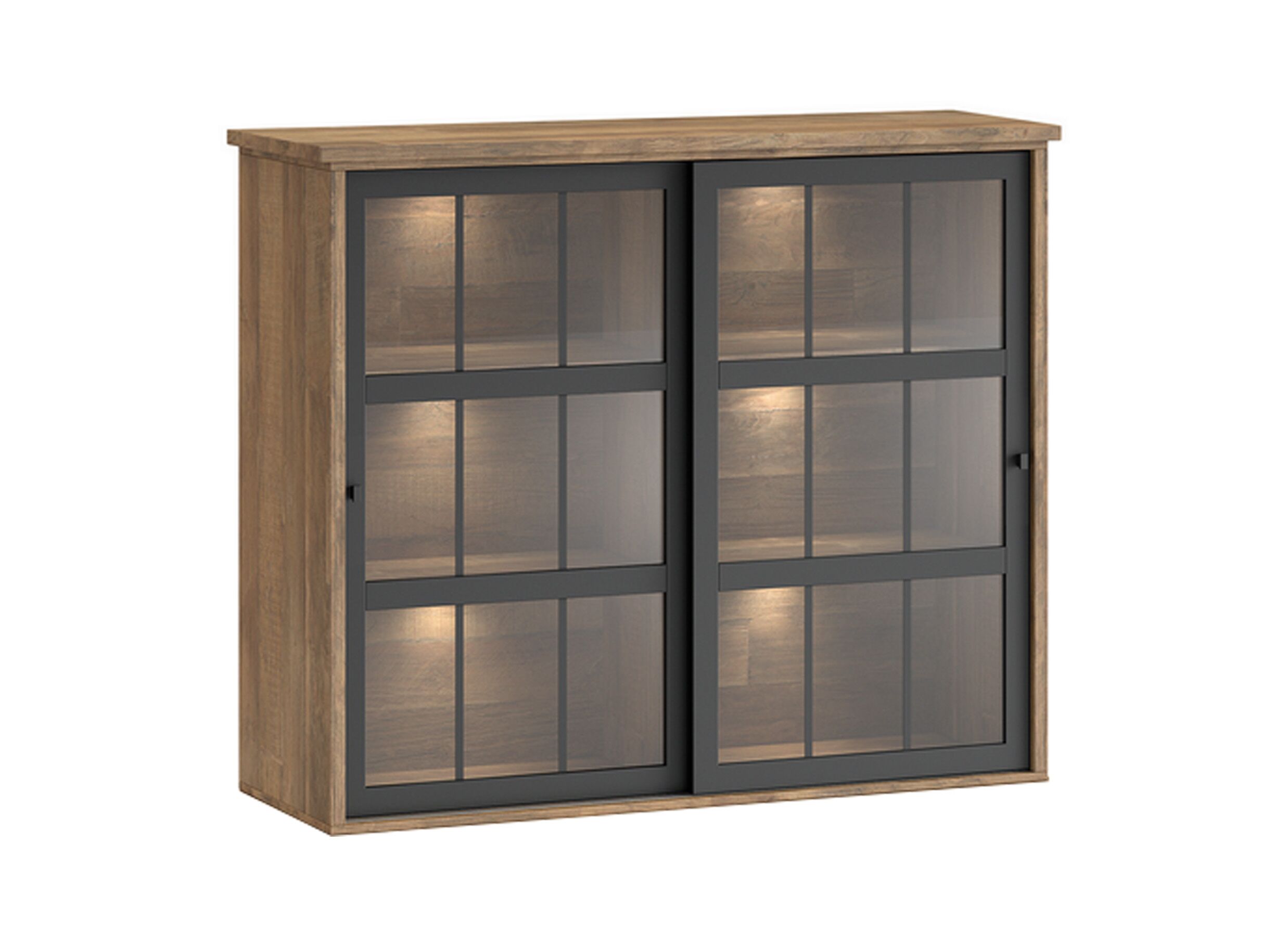 Plus Important - Surmeuble Patio 143cm - décor - old teak & noir