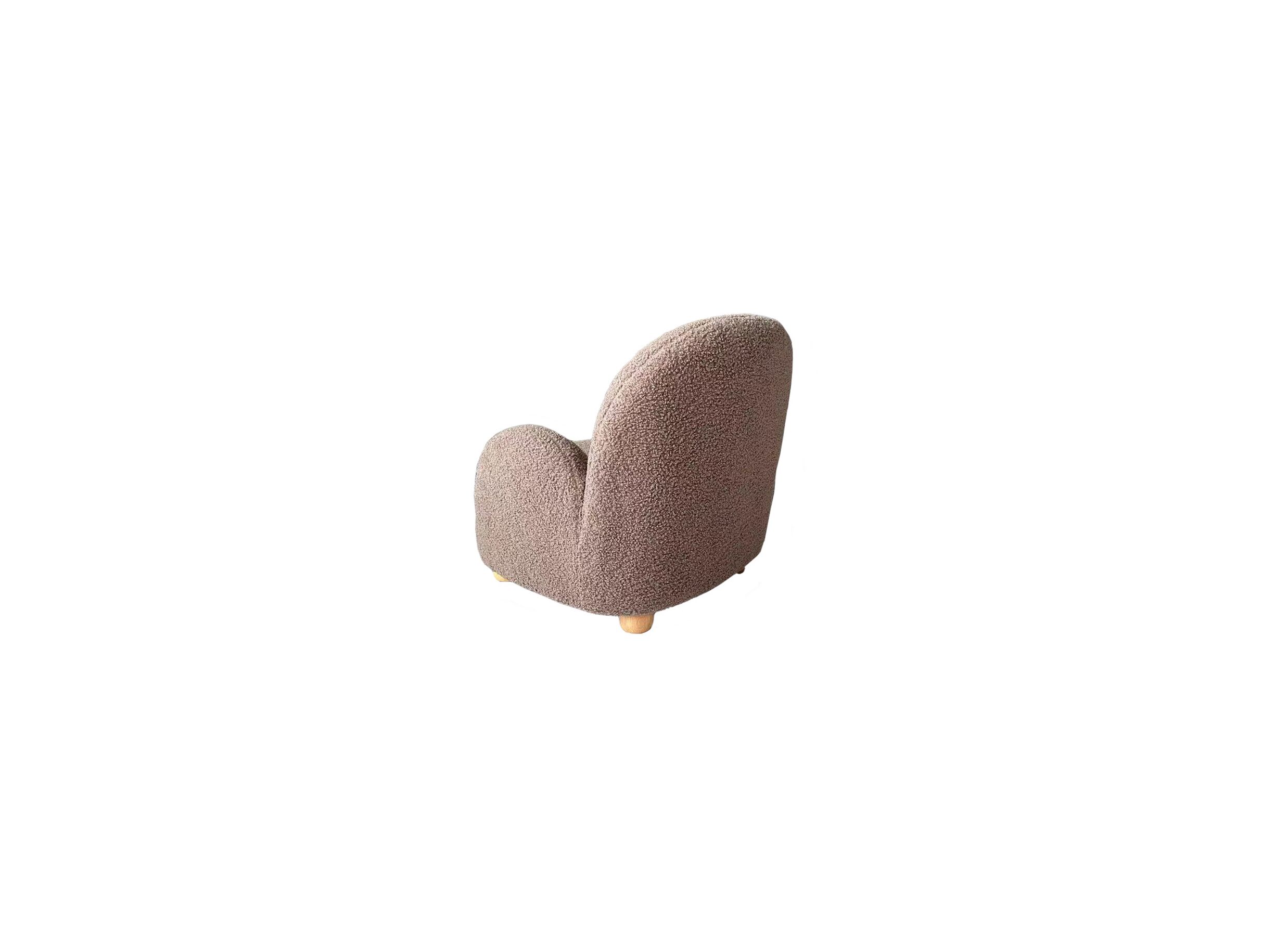 Kinderfauteuil Alps bouclé stof grijs