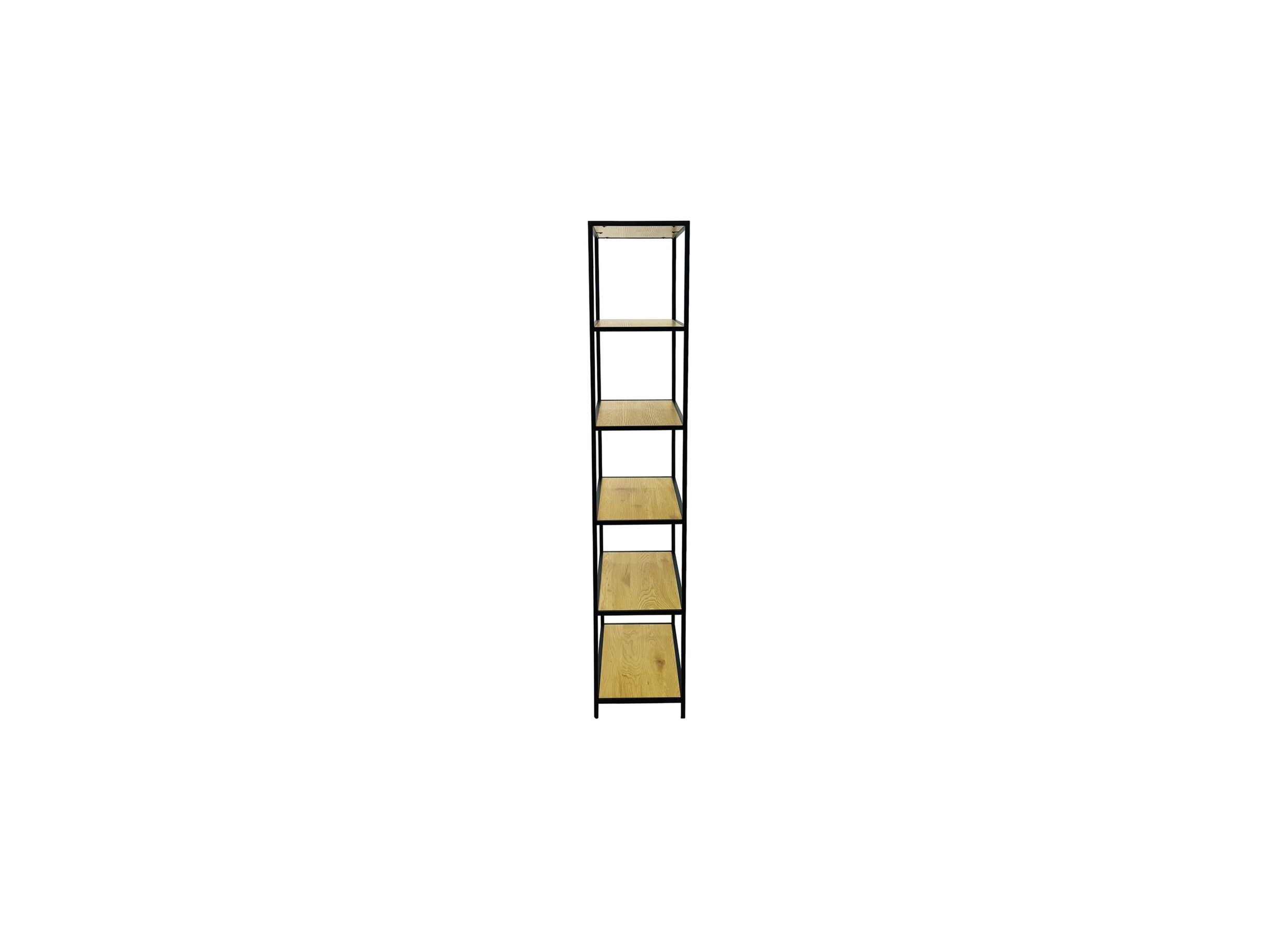 Opbergrek Tower 77x35x185cm - melamine/metaal - wild oak