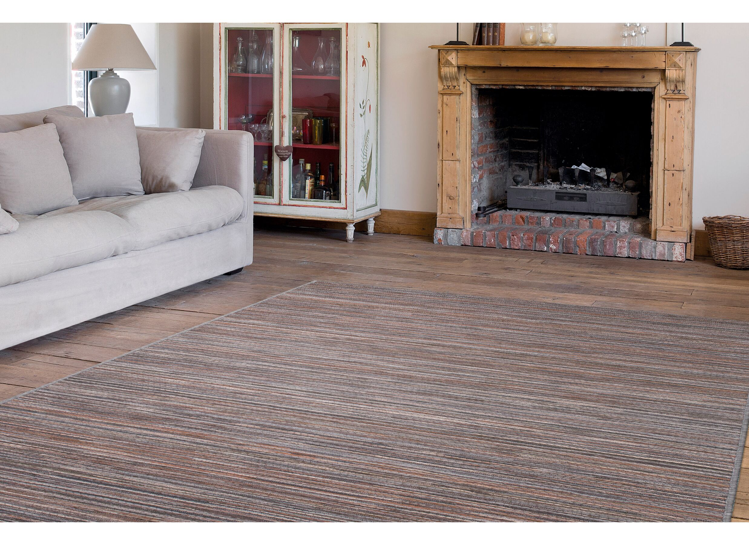 Foto ambiance - Tapis extérieur Brandon 80x150cm - polypropylène - brun foncé