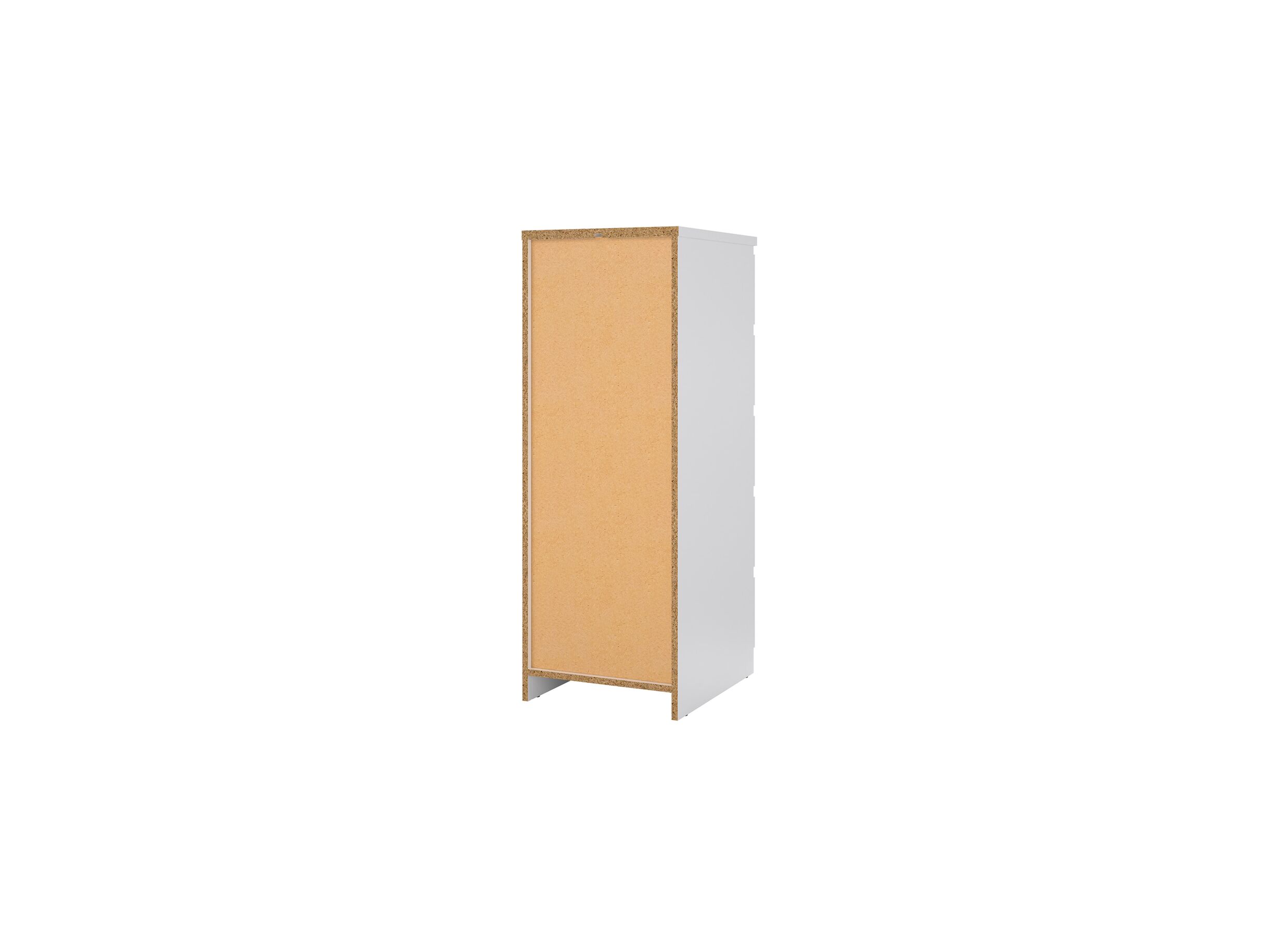 Commode Naia 41x50x111cm - mélamine - blanc laqué