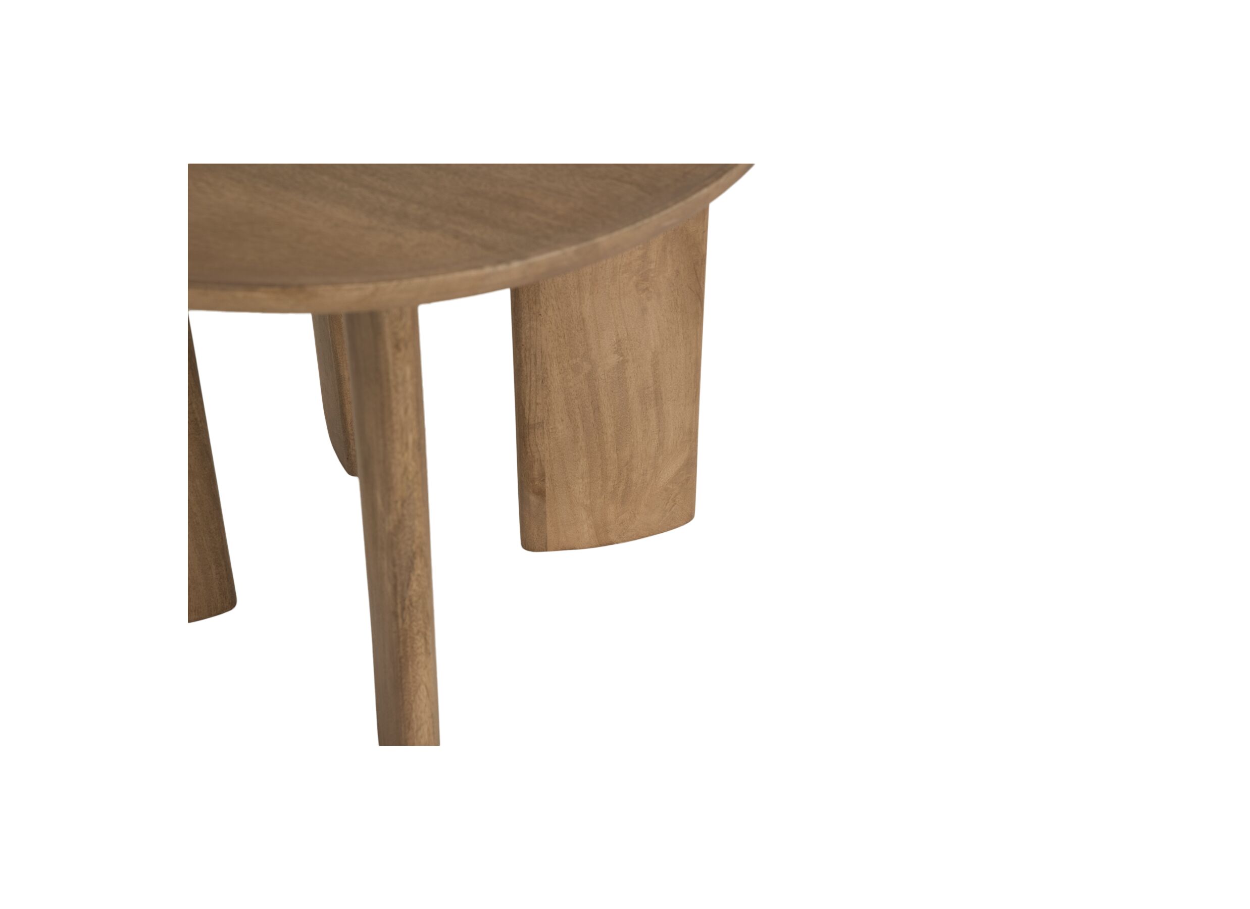 Detail - Table d'appoint Spinoza Ø60cm - manguier massif - naturel