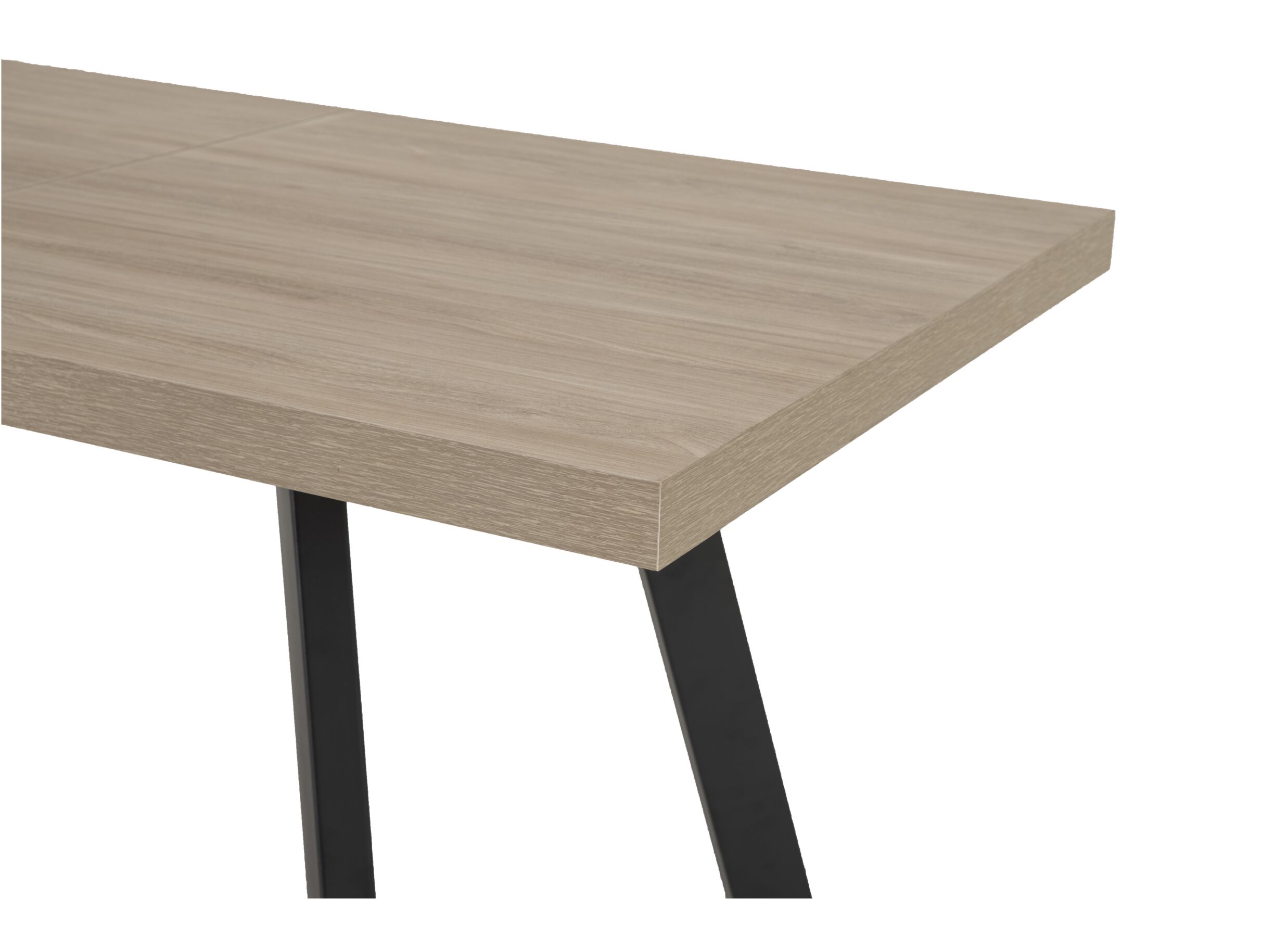 Table Log 159/198x84,5cm - mélamine - brun