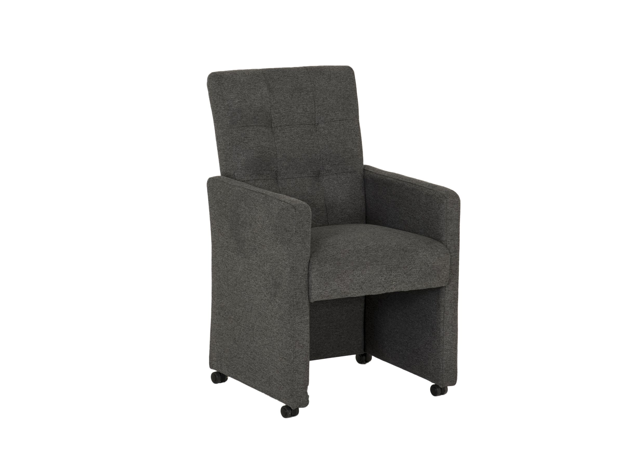 Chaise Bilbao tissu anthracite - Chaise Bilbao 59x57x97cm - tissu - anthracite