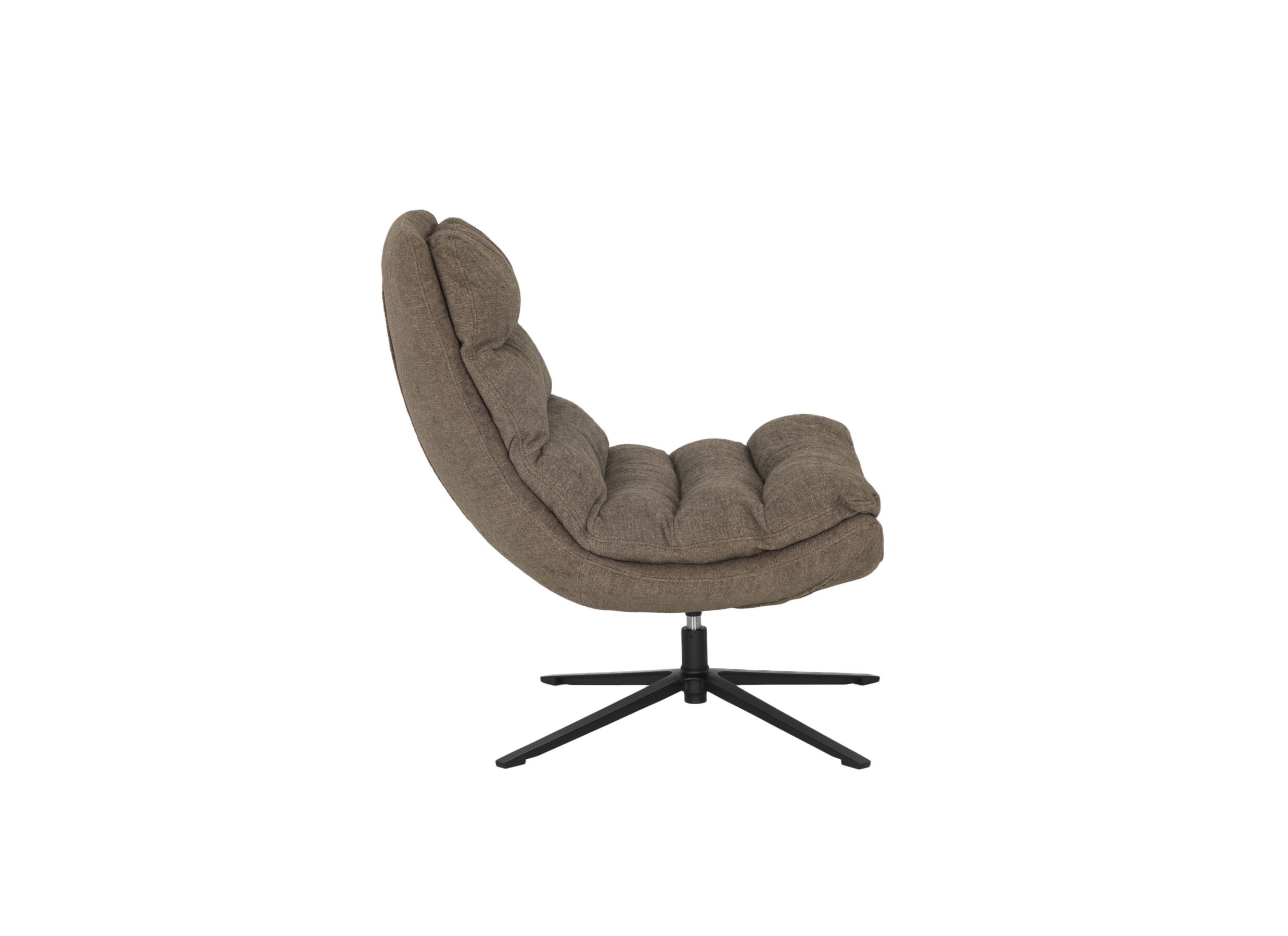 Overzichtsfoto - Draaifauteuil Pole Pole 82x92x100cm - tissu - bruin