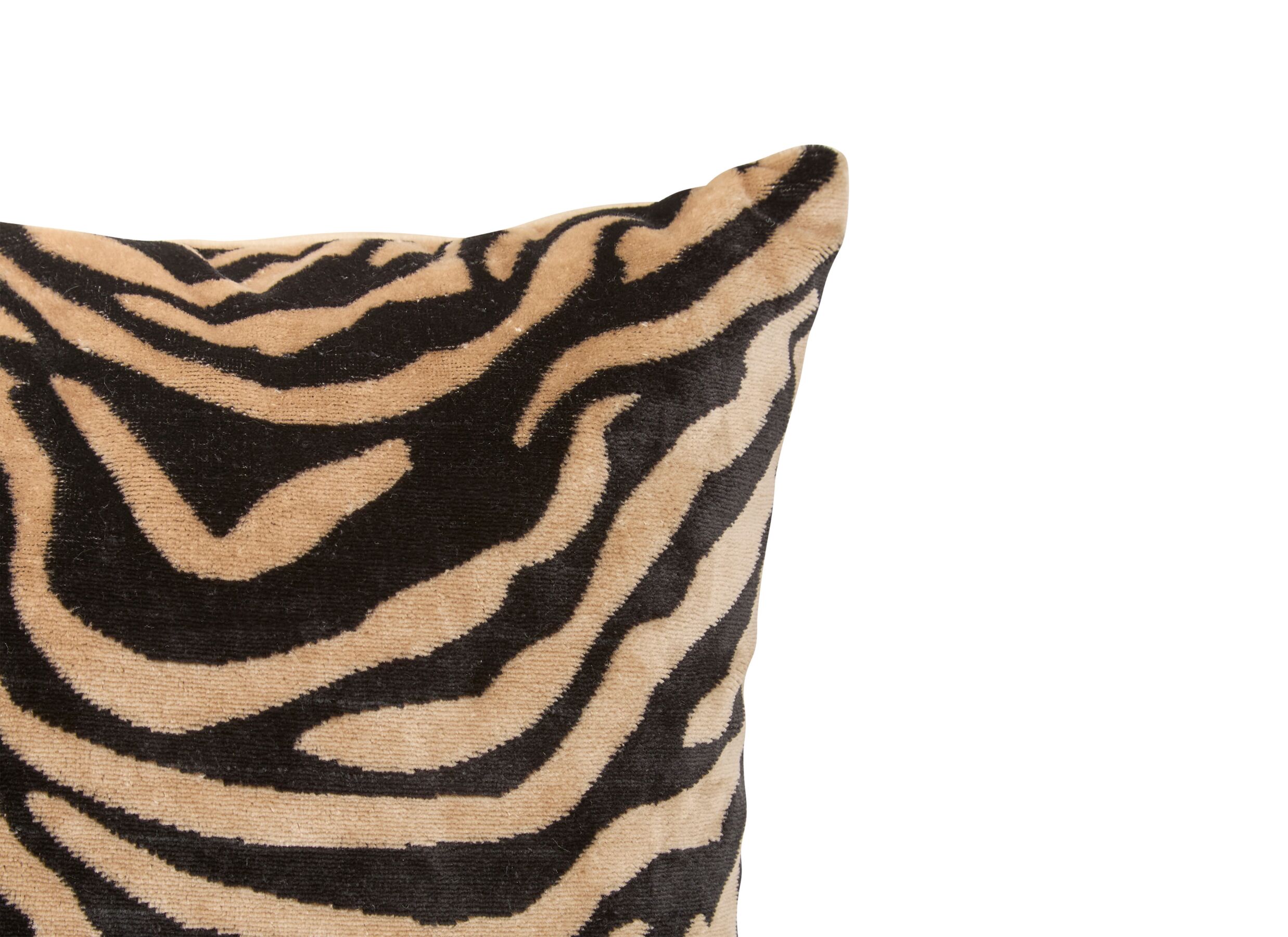 Detailfoto - Kussen Lynra 40x40cm - polyester - bruin & zwart