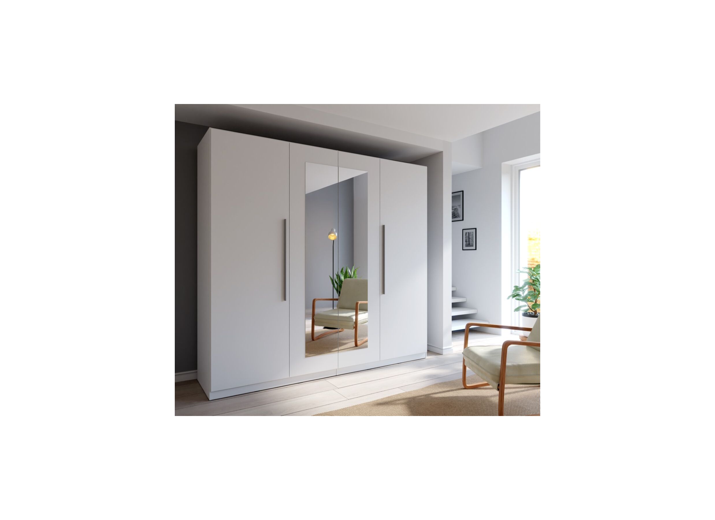 Foto ambiance - Garde-robe Helen 228cm - décor - blanc