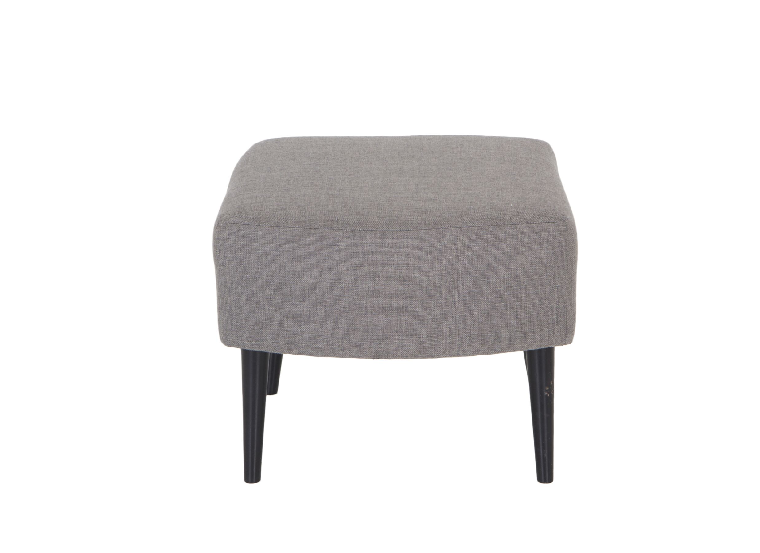 Fauteuil et pouf Canto 76x80x107cm - tissu - taupe