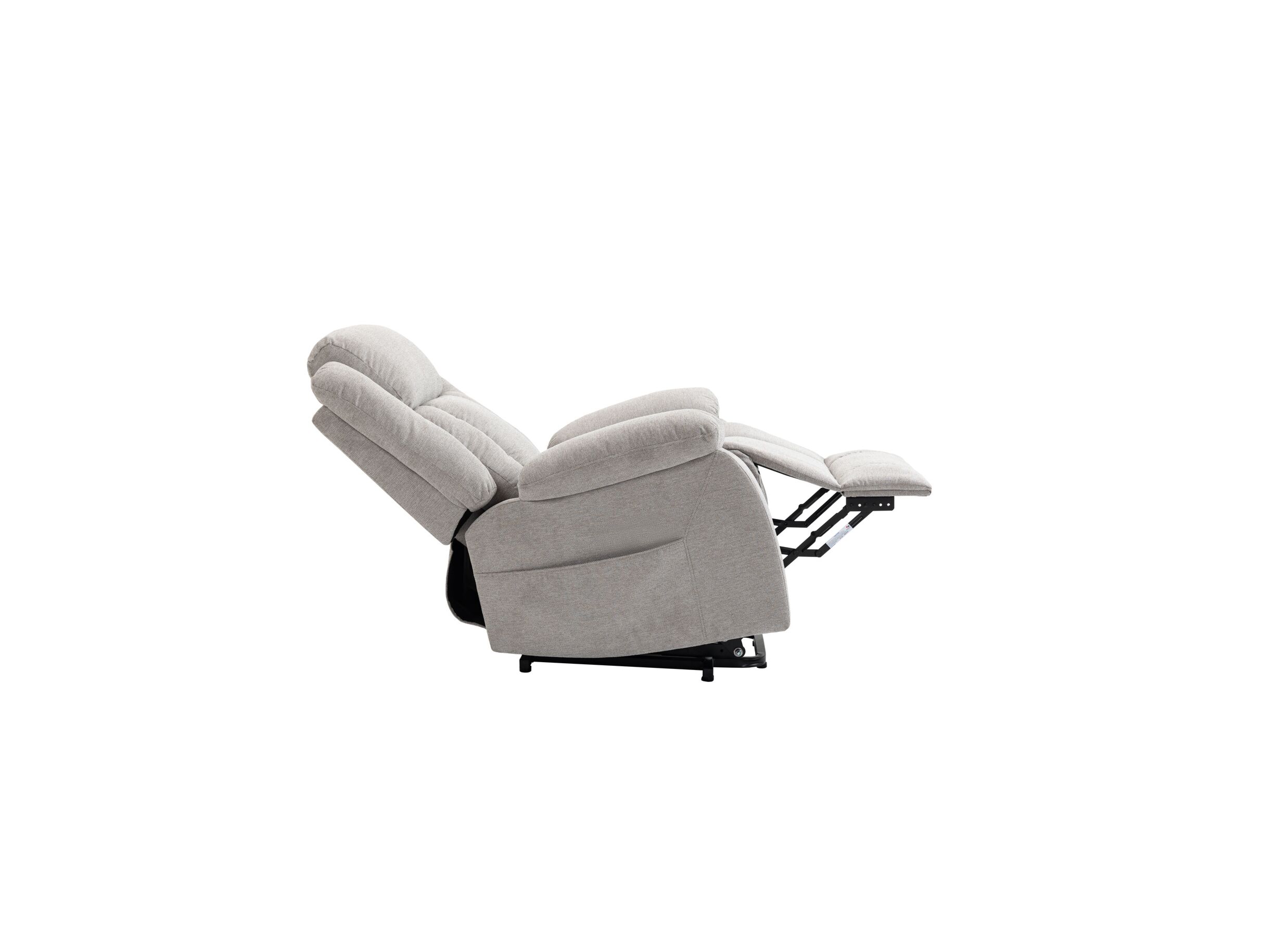 Fauteuil relax Eirene électrique - tissu - argent