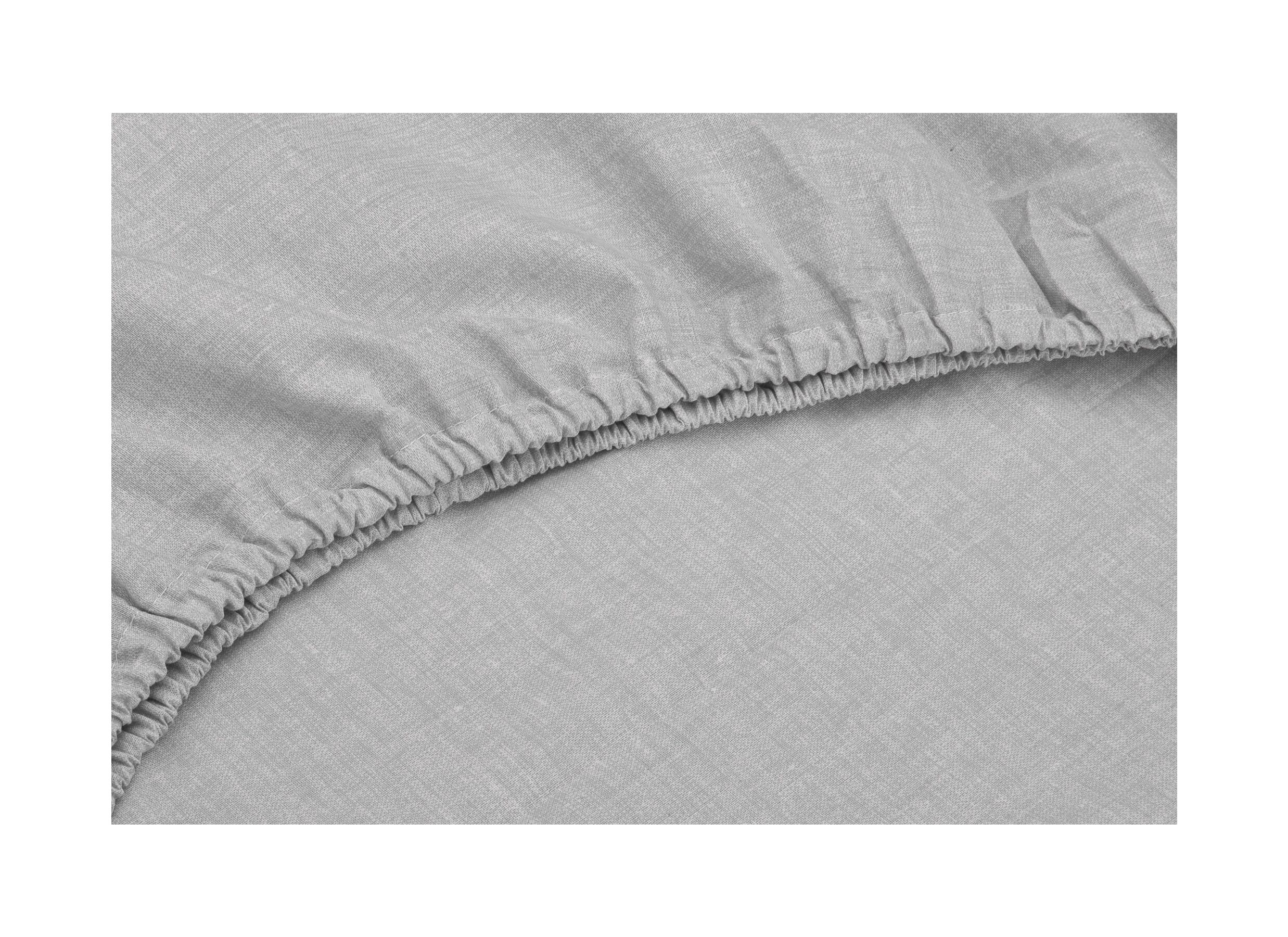 Detail - Drap-housse 90x210/220cm coton dove grey