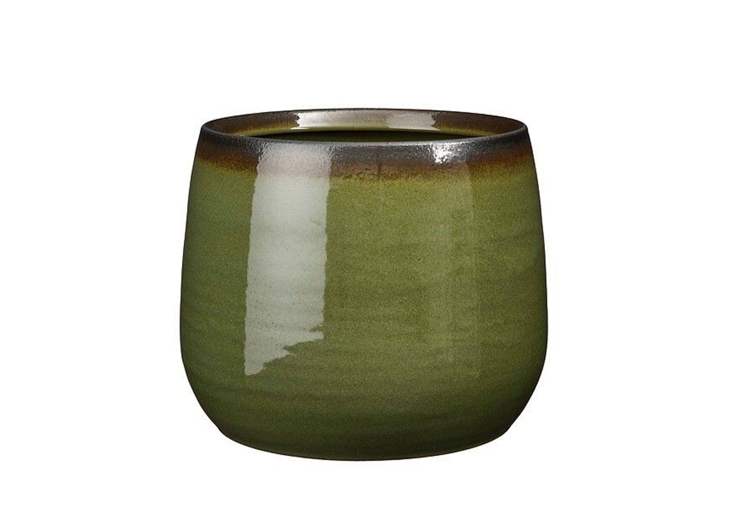 Bloempot Verona H22 - Bloempot Verona H22,50cm - keramiek - groen