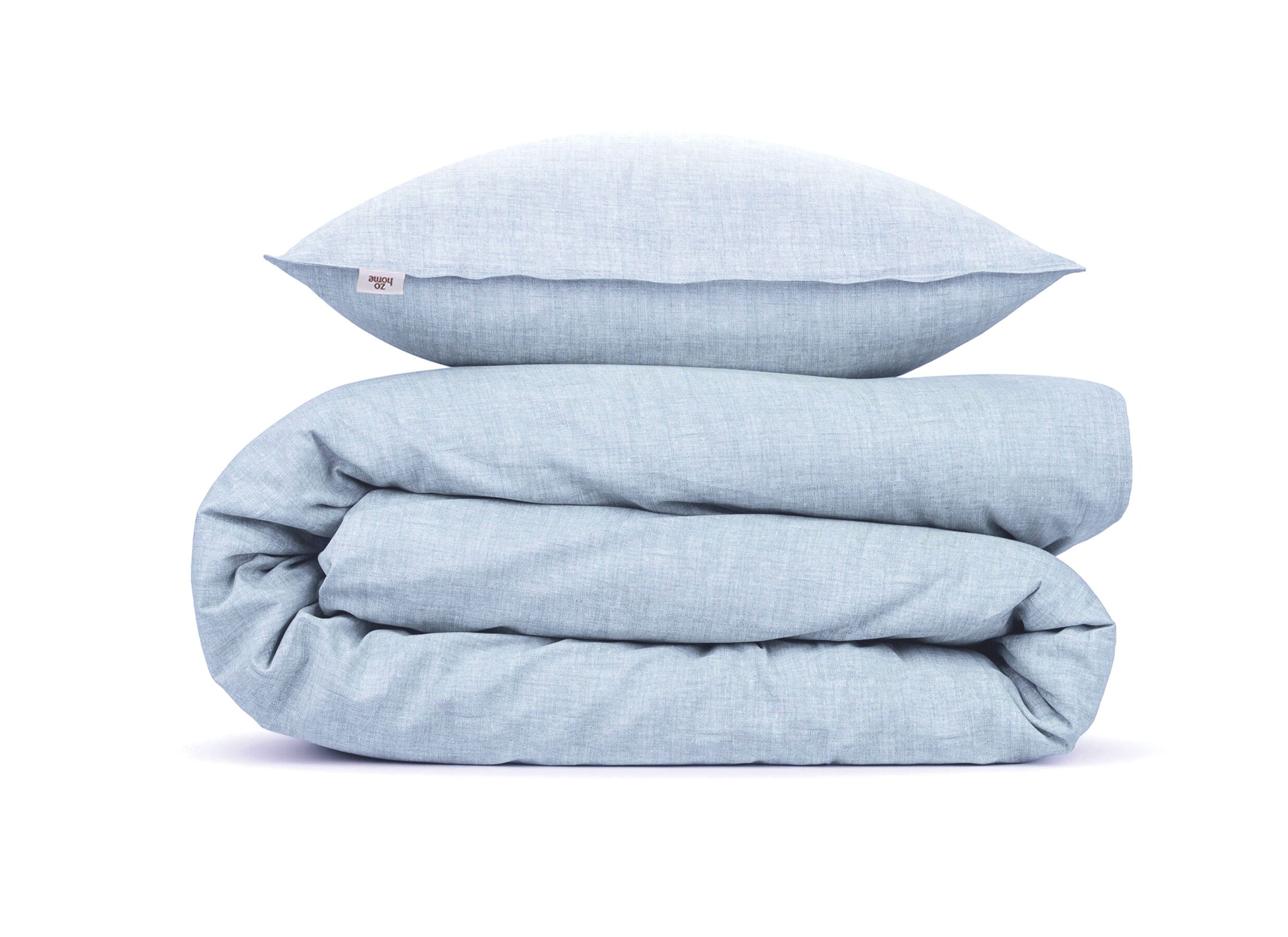 Aperçu - Housse de couette Zohome 240x220cm - coton - sky blue