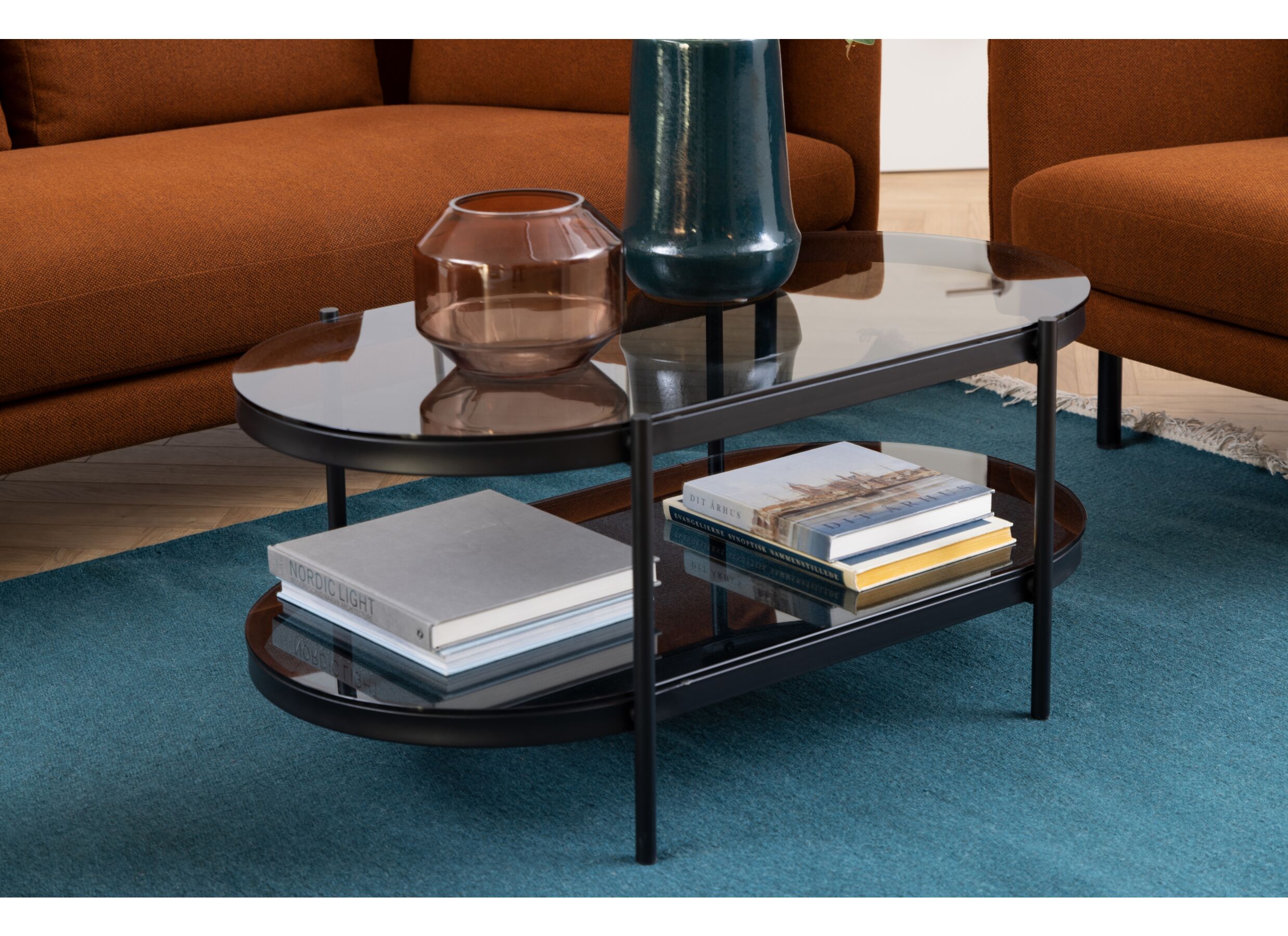 Sfeerfoto - Salontafel metaal glas
