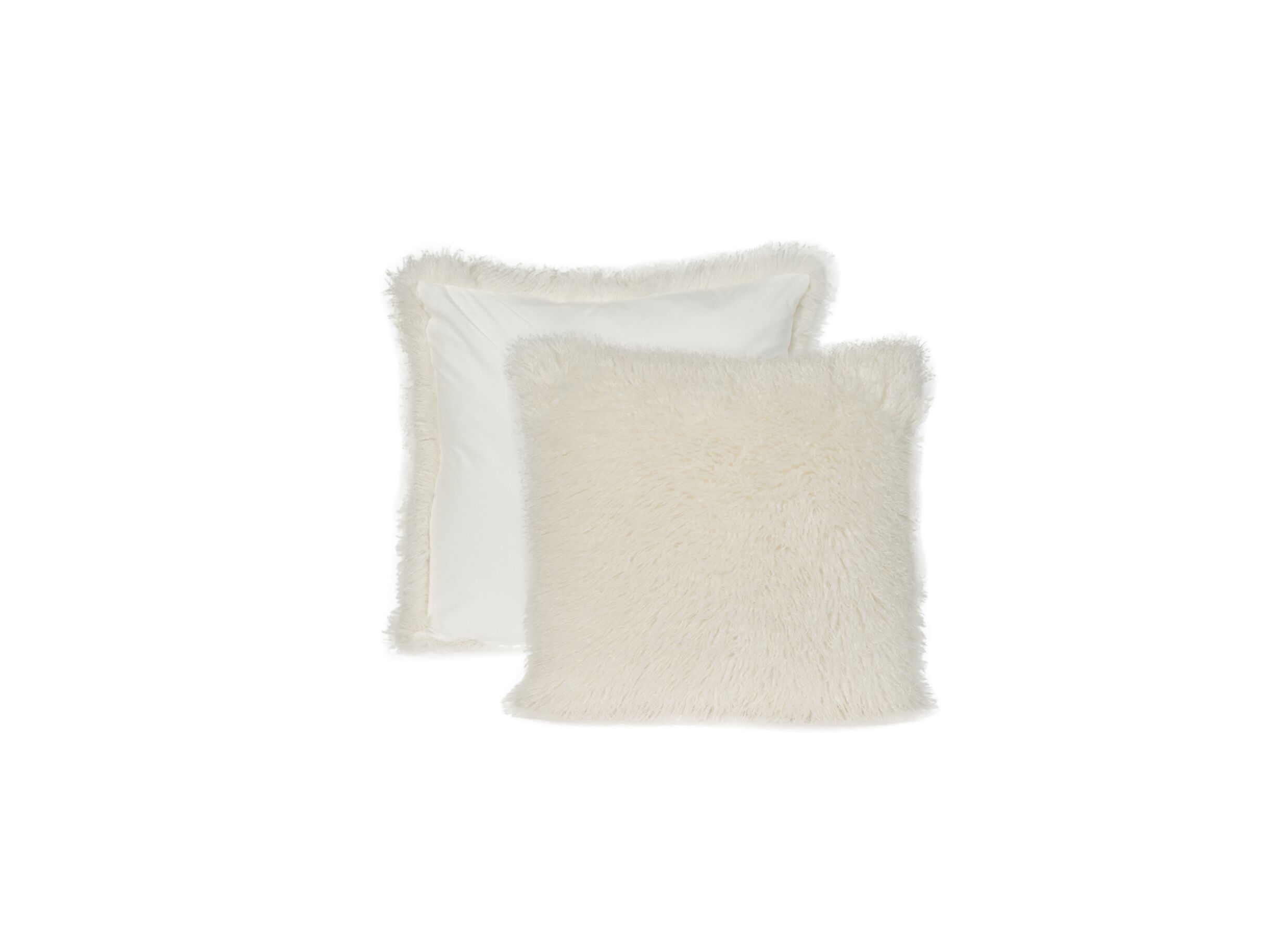 Aperçu - Coussin Hare 45x45cm - fausse fourrure - blanc