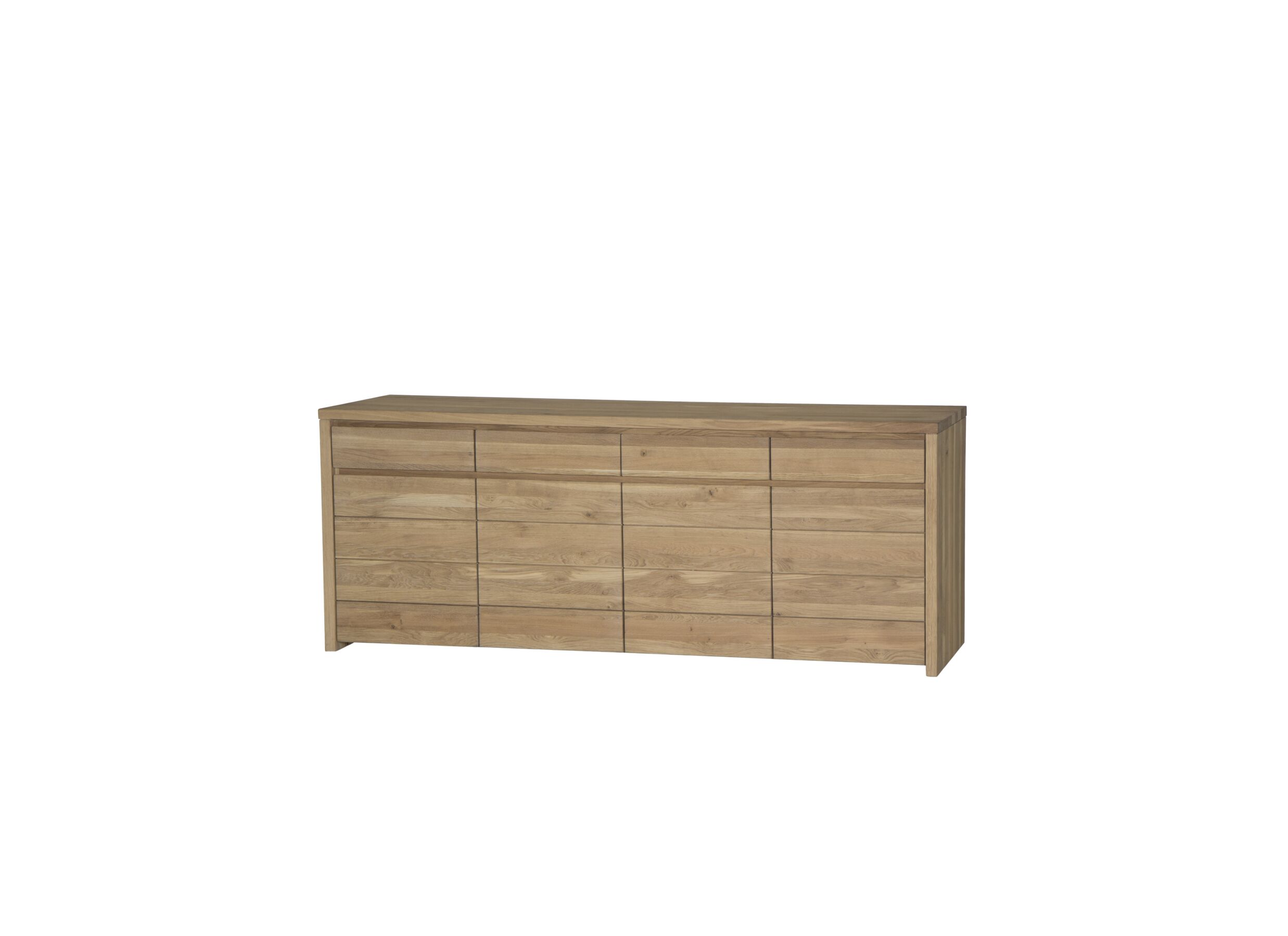 Buffet Amarillo 225cm - chêne massif & décor - naturel