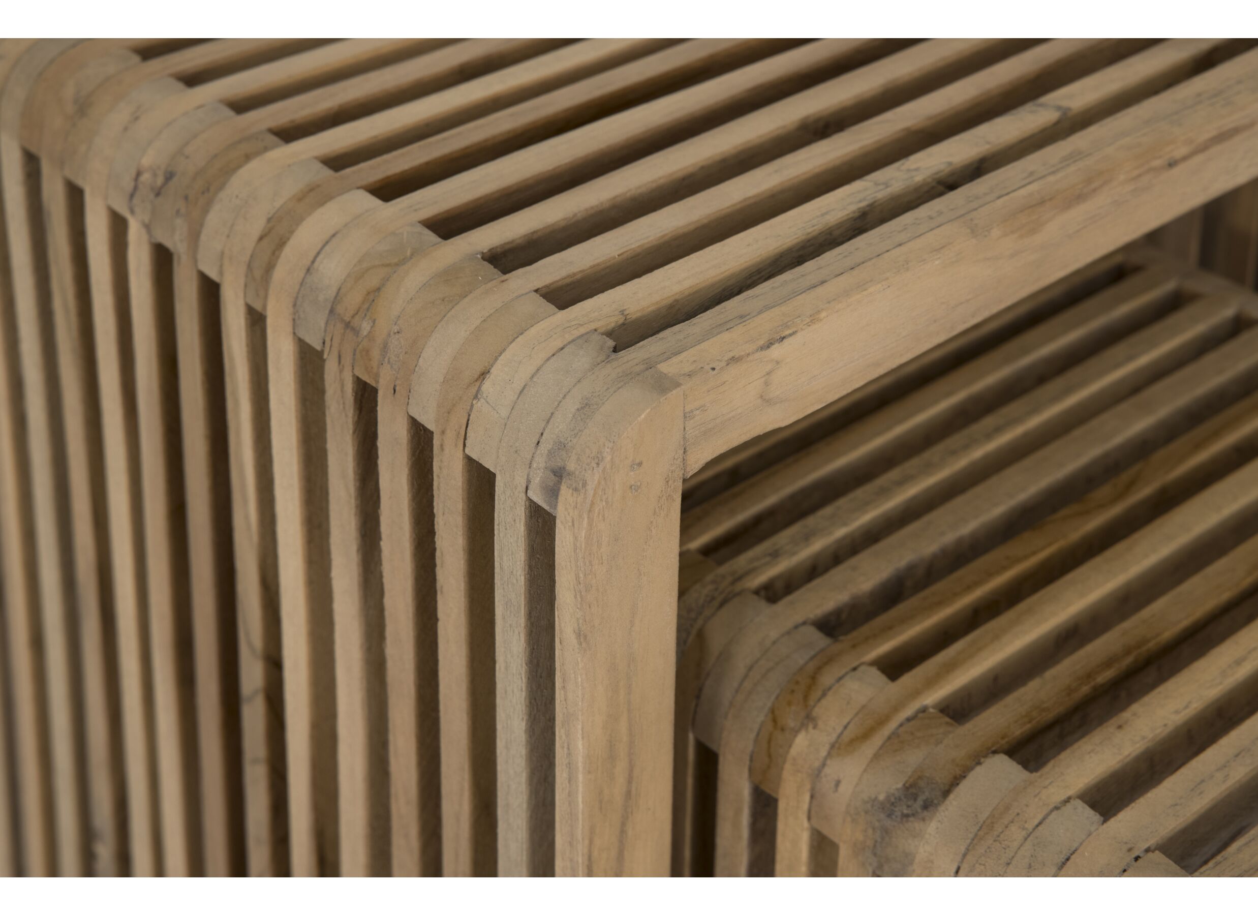 Detail - Support des plantes Louis 35x25x80cm - teck massief - naturel - lot de 2