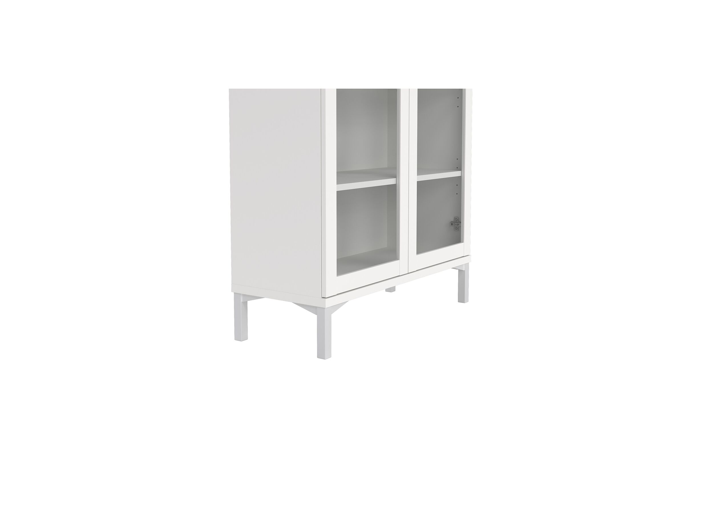 Vitrinekast Roma 89cm - decor - wit