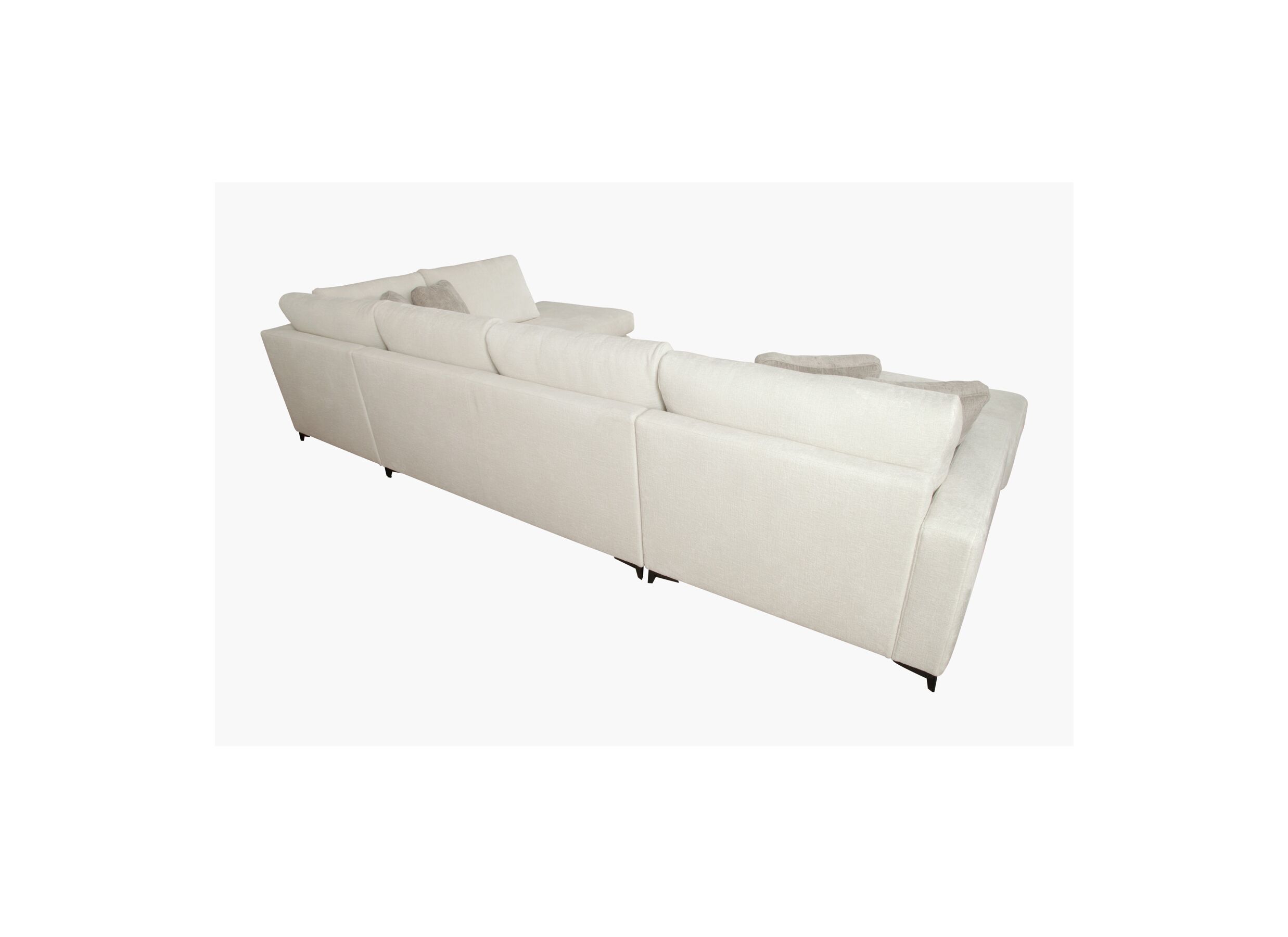Aperçu - Canapé d'angle Izmir 378x230cm - tissu - greige
