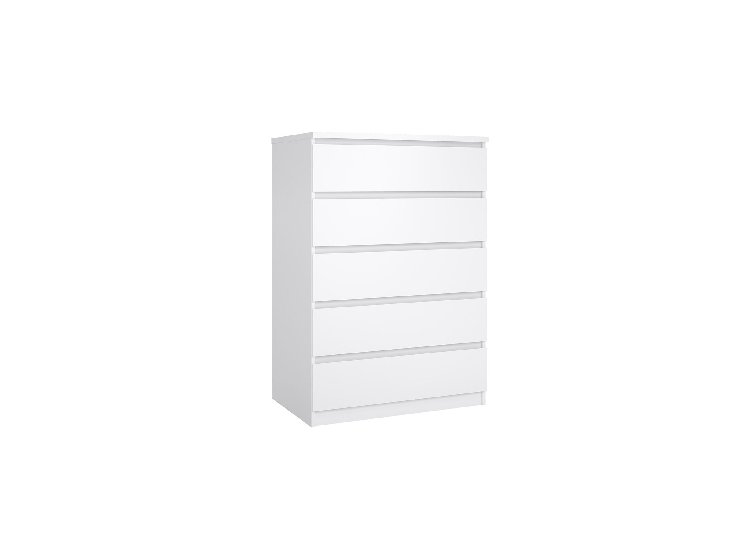 Commode Naia 77x50x112cm - Commode Naia 77x50x112cm - mélamine - blanc laqué