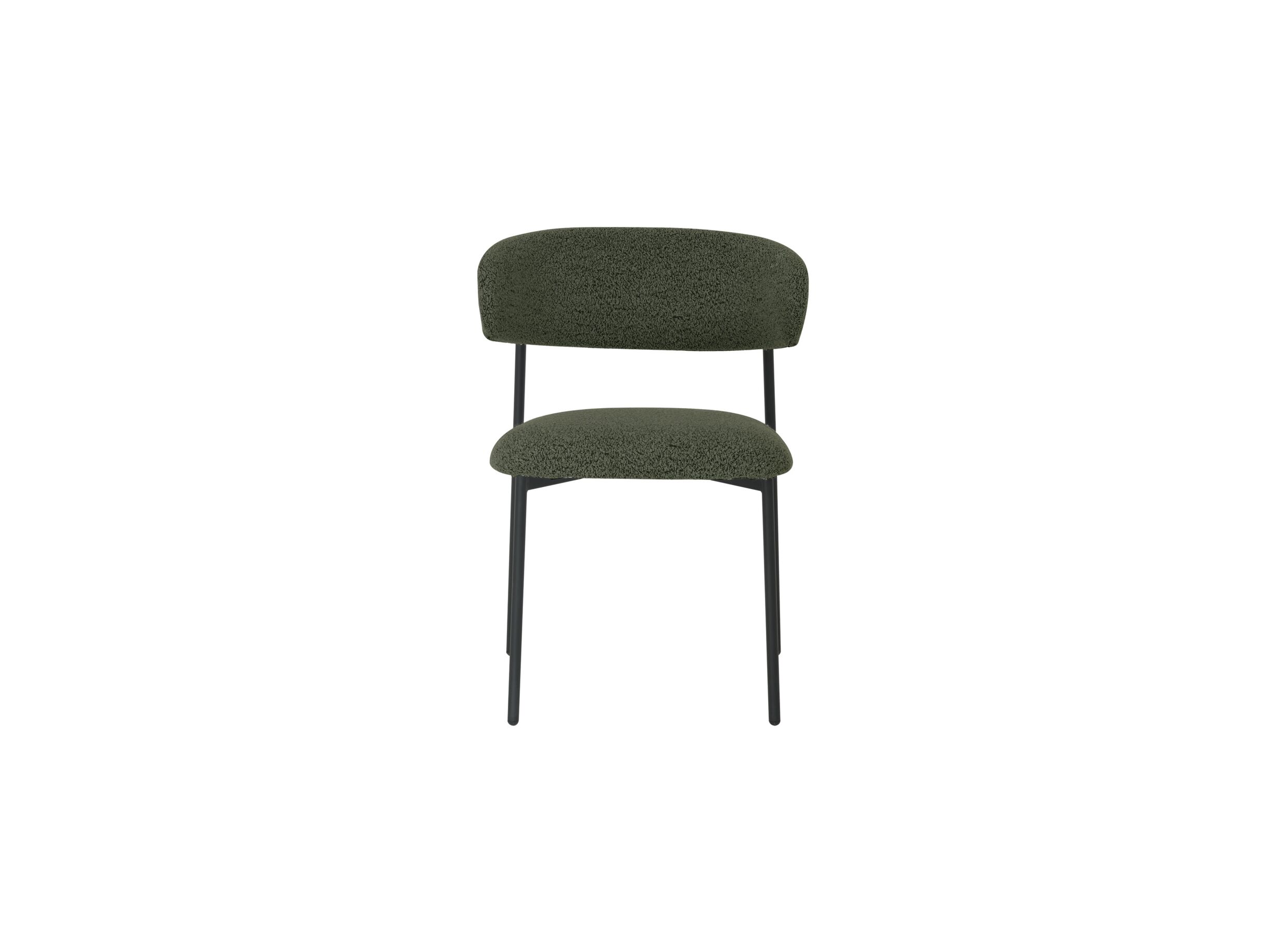 Stoel Luke 54,5x58x79cm - bouclé - groen