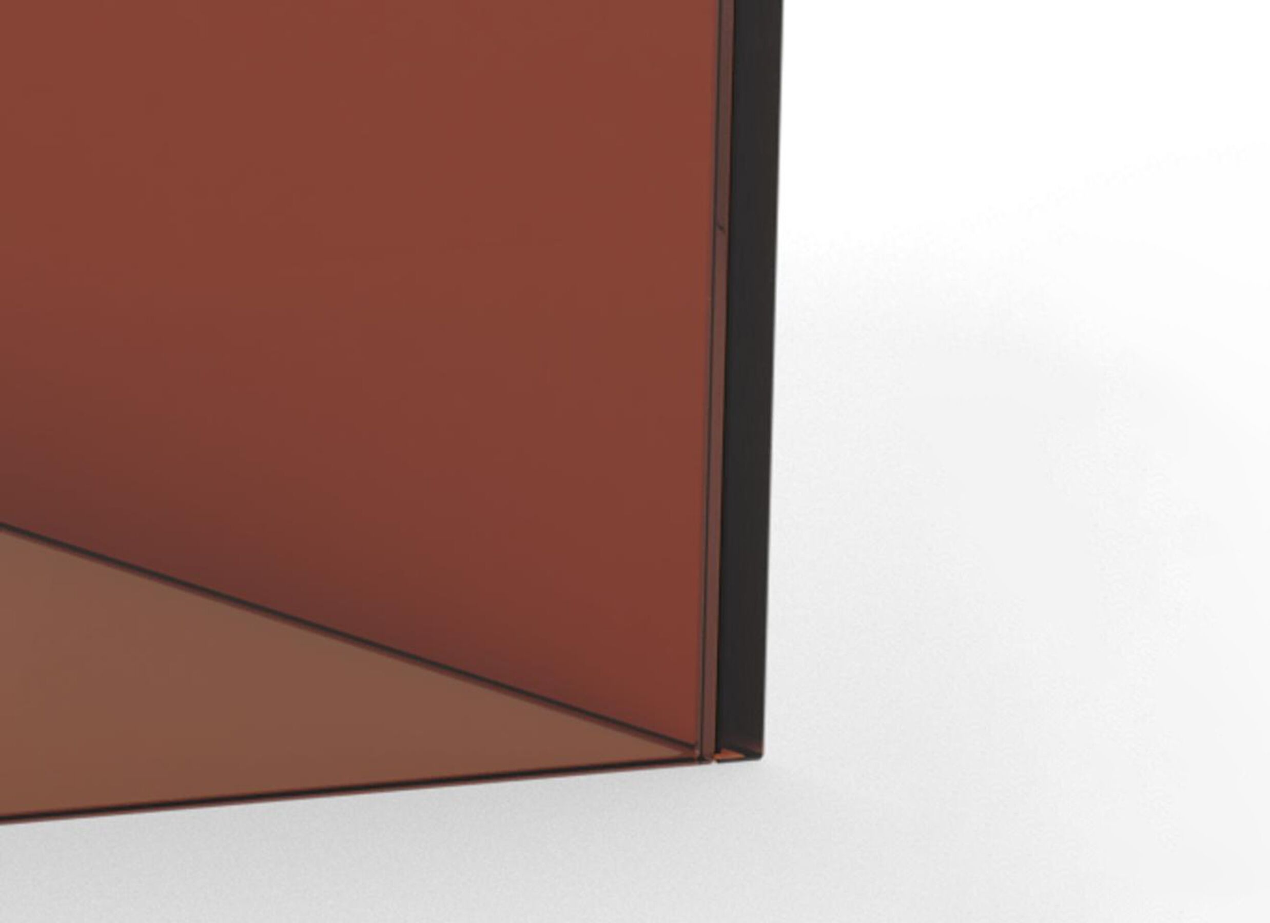 Detail - Table basse 50x35/40x30cm - verre - brun