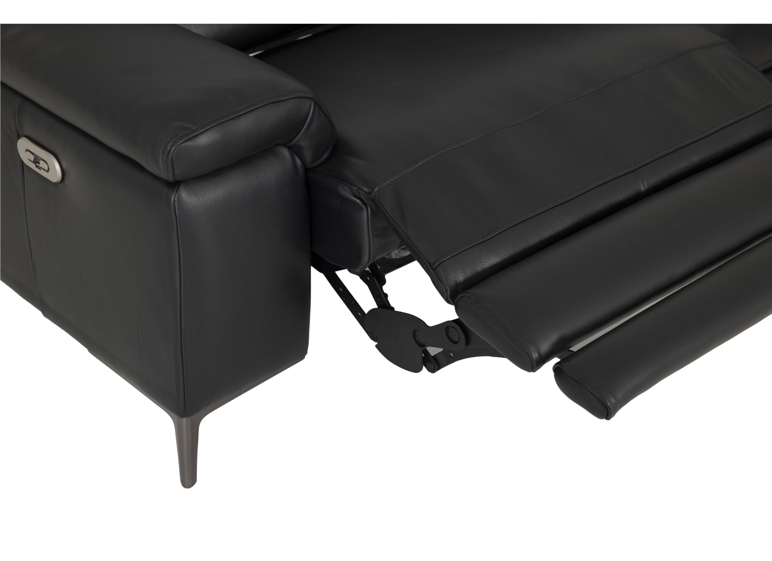 Hoeksalon After 295x232cm - leder - zwart met relax