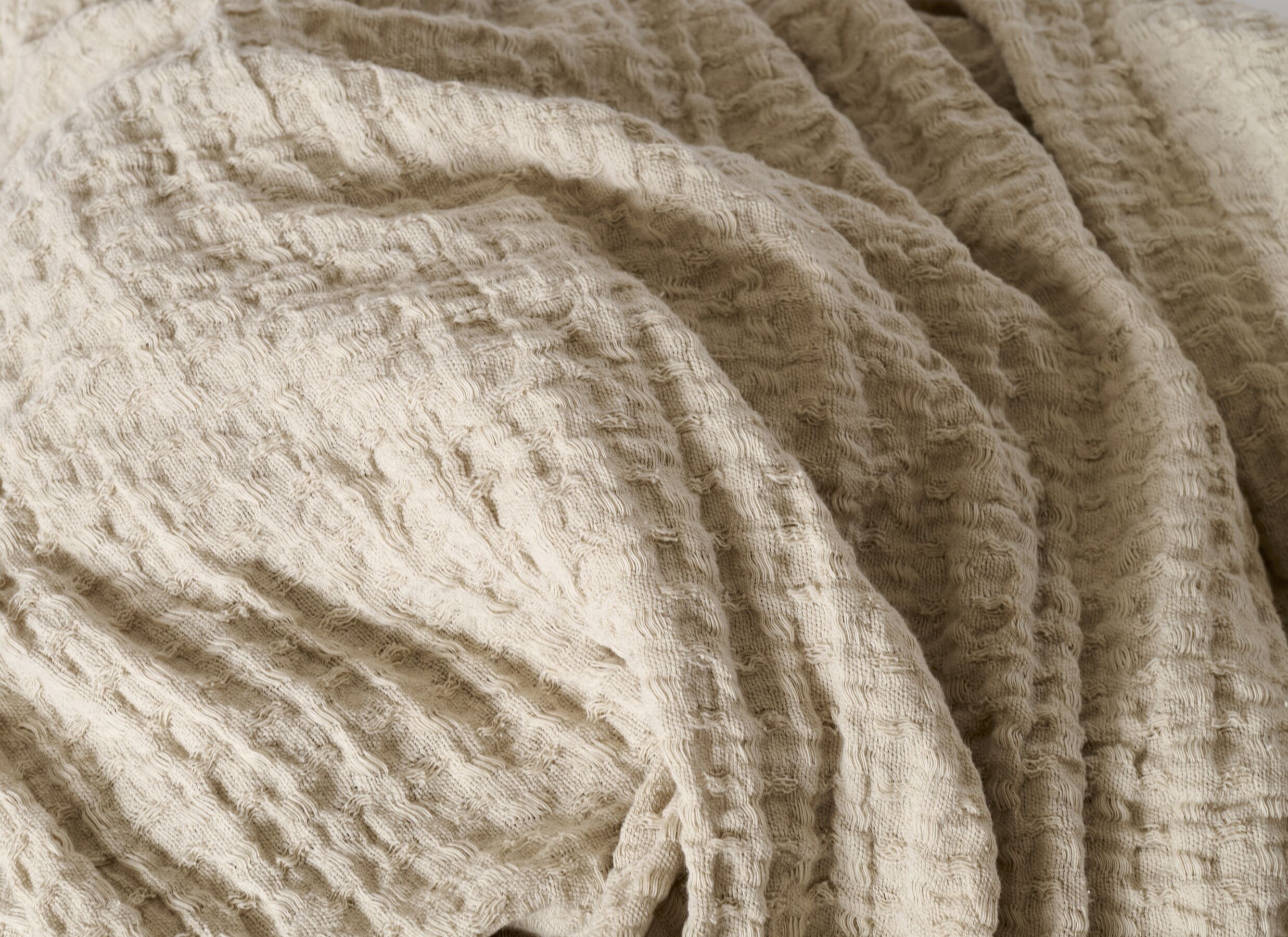 Plaid Biarritz 150x200cm - katoen - greige - Plaid Biarritz 150x200cm - coton - grège