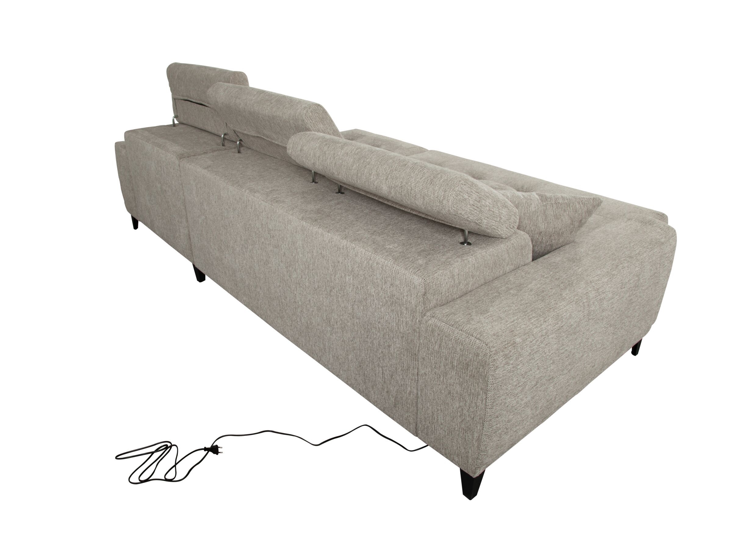 Overzichtsfoto - Hoeksalon Dragor 296x179cm - stof - grijs met bedfunctie