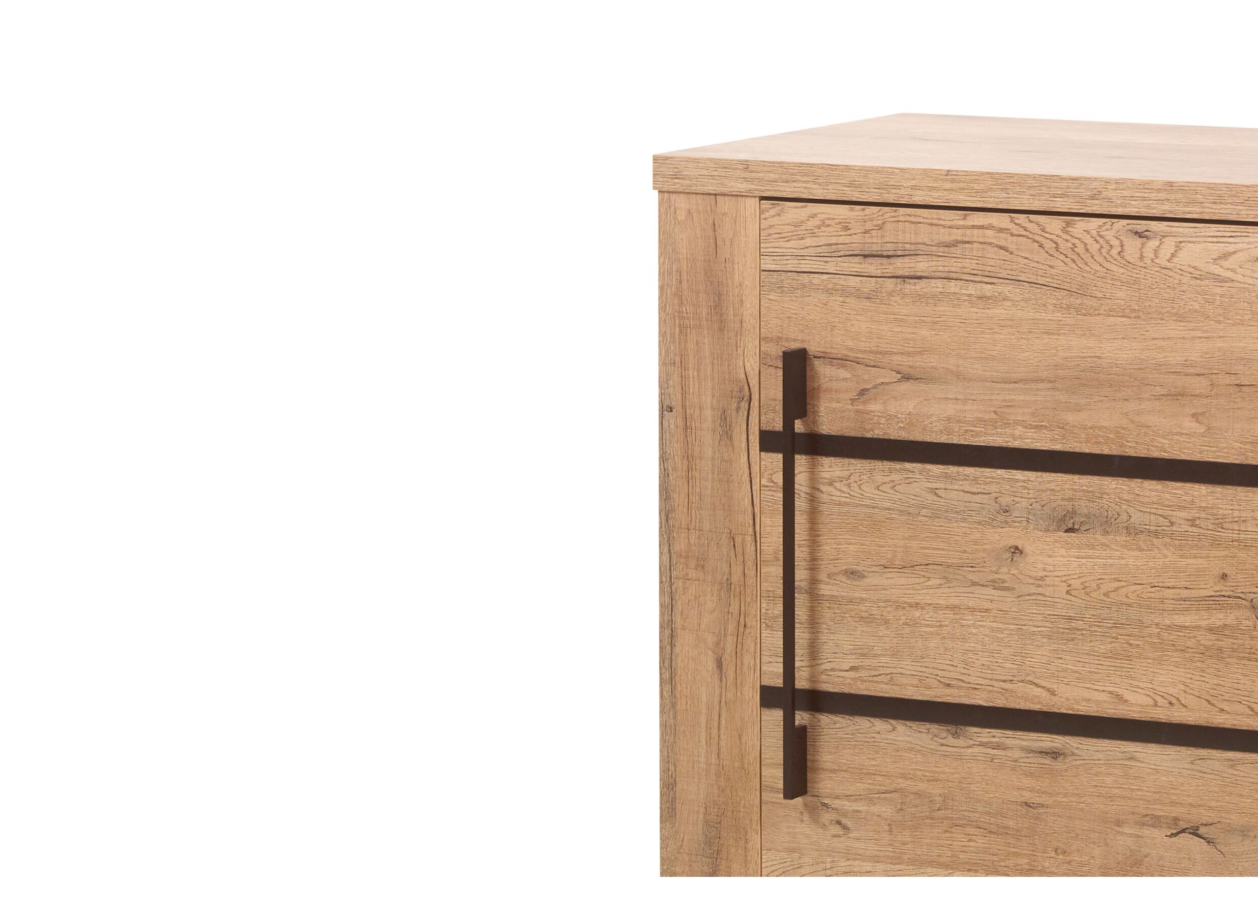 Buffet Otto 230cm - panneau décor - chêne scarlet