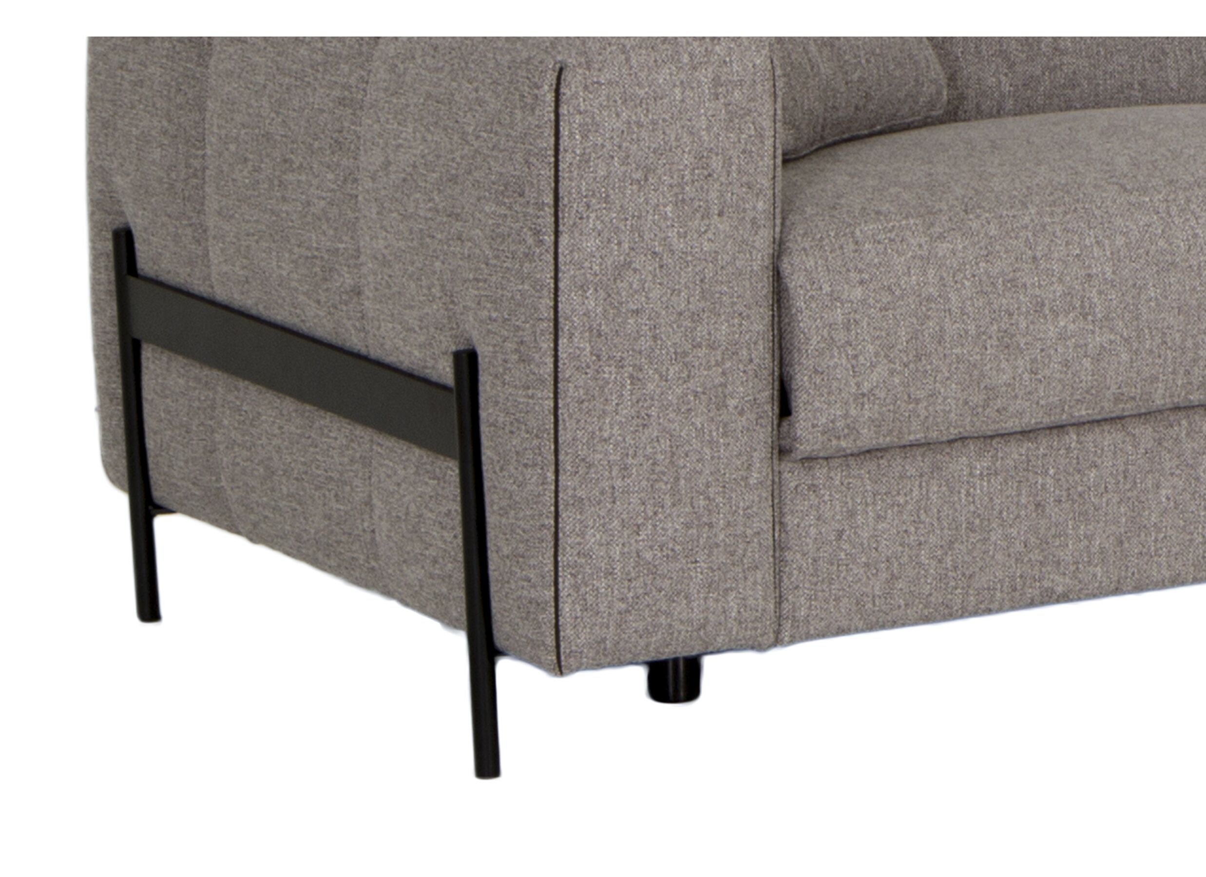 Detail - Canapé d'angle Arkon 296x238cm - tissu - taupe avec relax