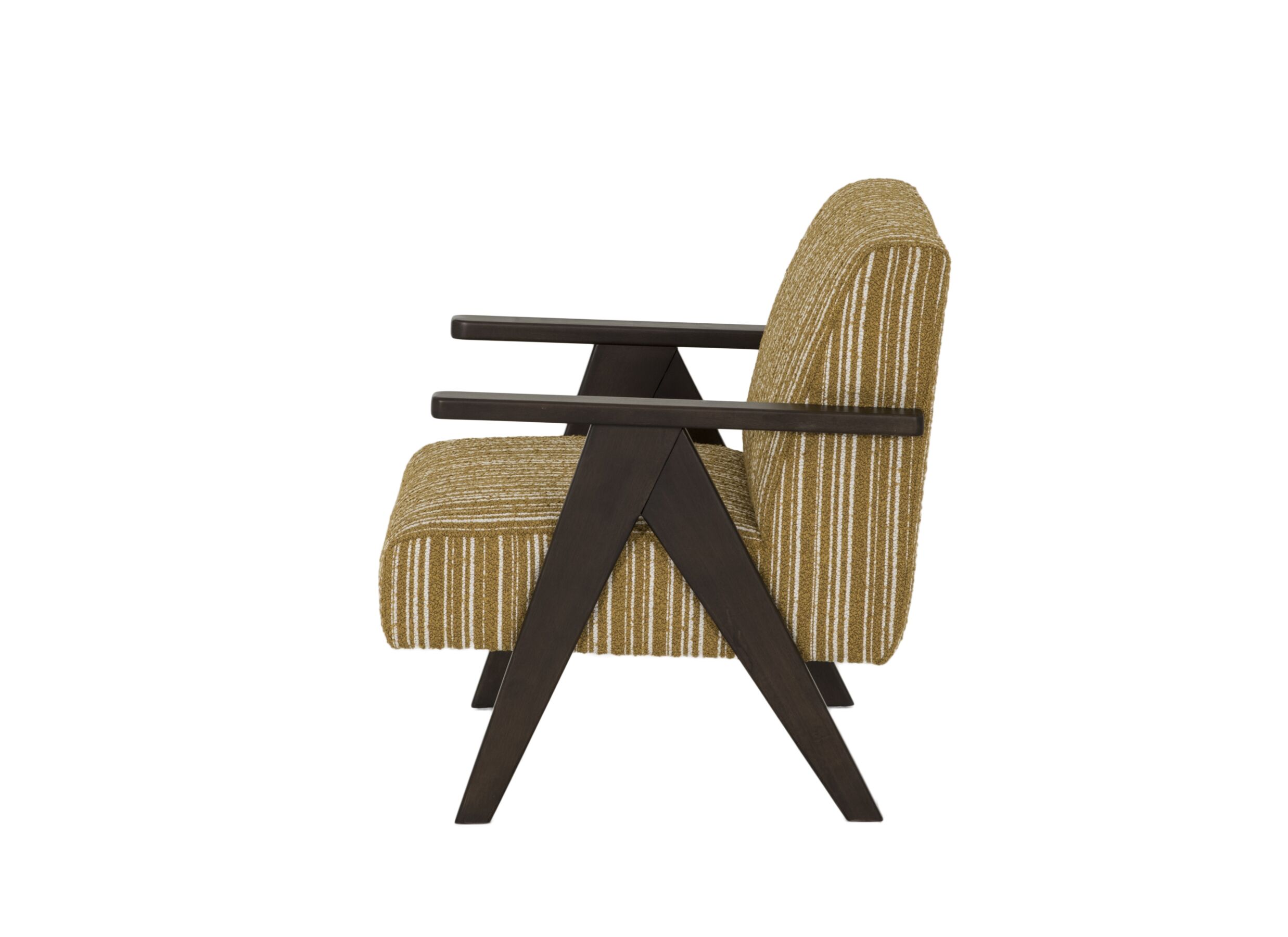 Aperçu - Fauteuil Malone 75x79x82cm - fibre polyester - ocre/blanc