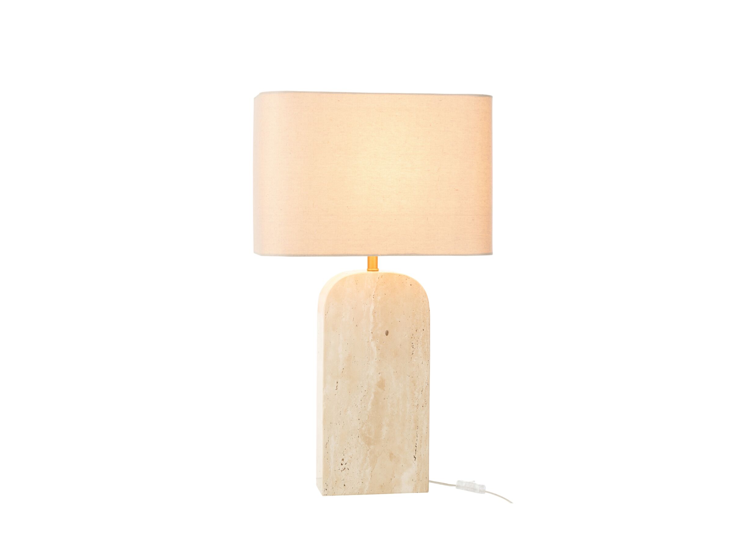 Aperçu - Lampe de table E27 H71cm - travertin - beige