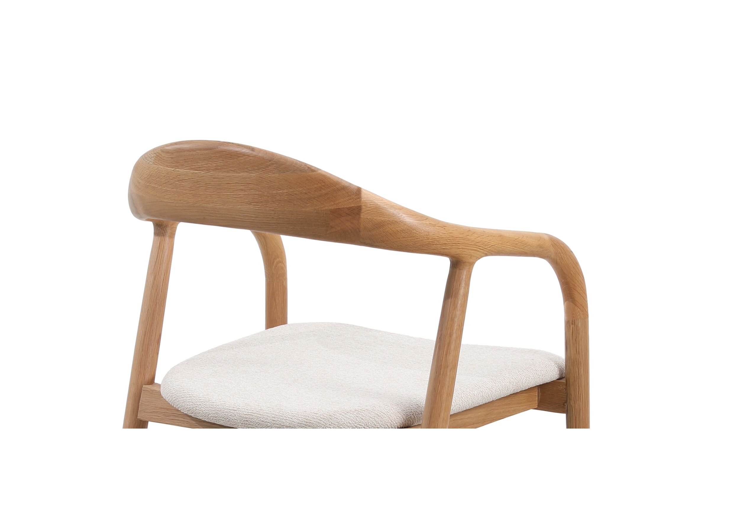 Detailfoto - Stoel Donna 56,5x53x79,4cm - eik fineer & polyestervezel - beige