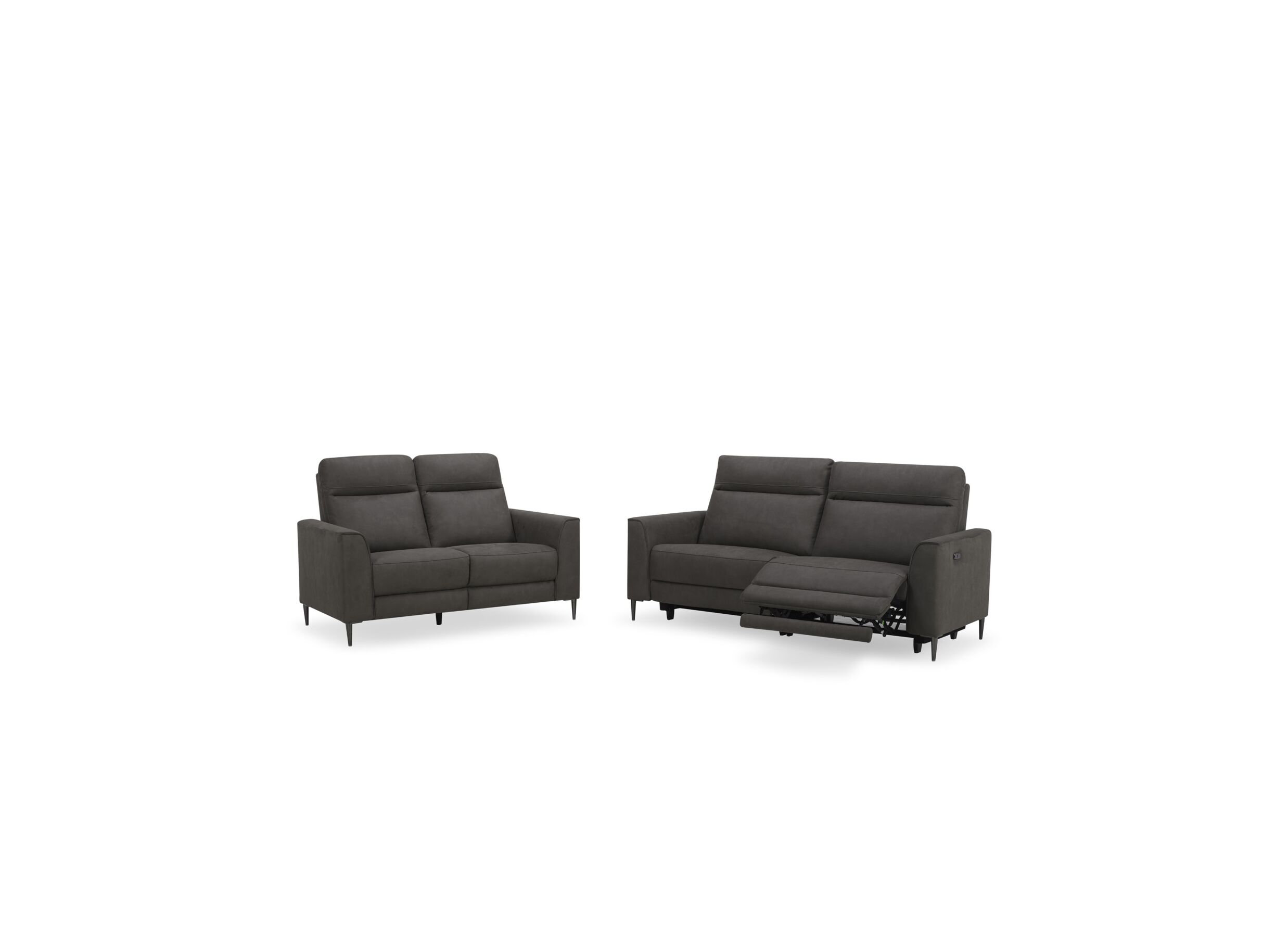 Hoofdfoto - Zetel Feet 3+2-zit - microvezel - bruingrijs met relax