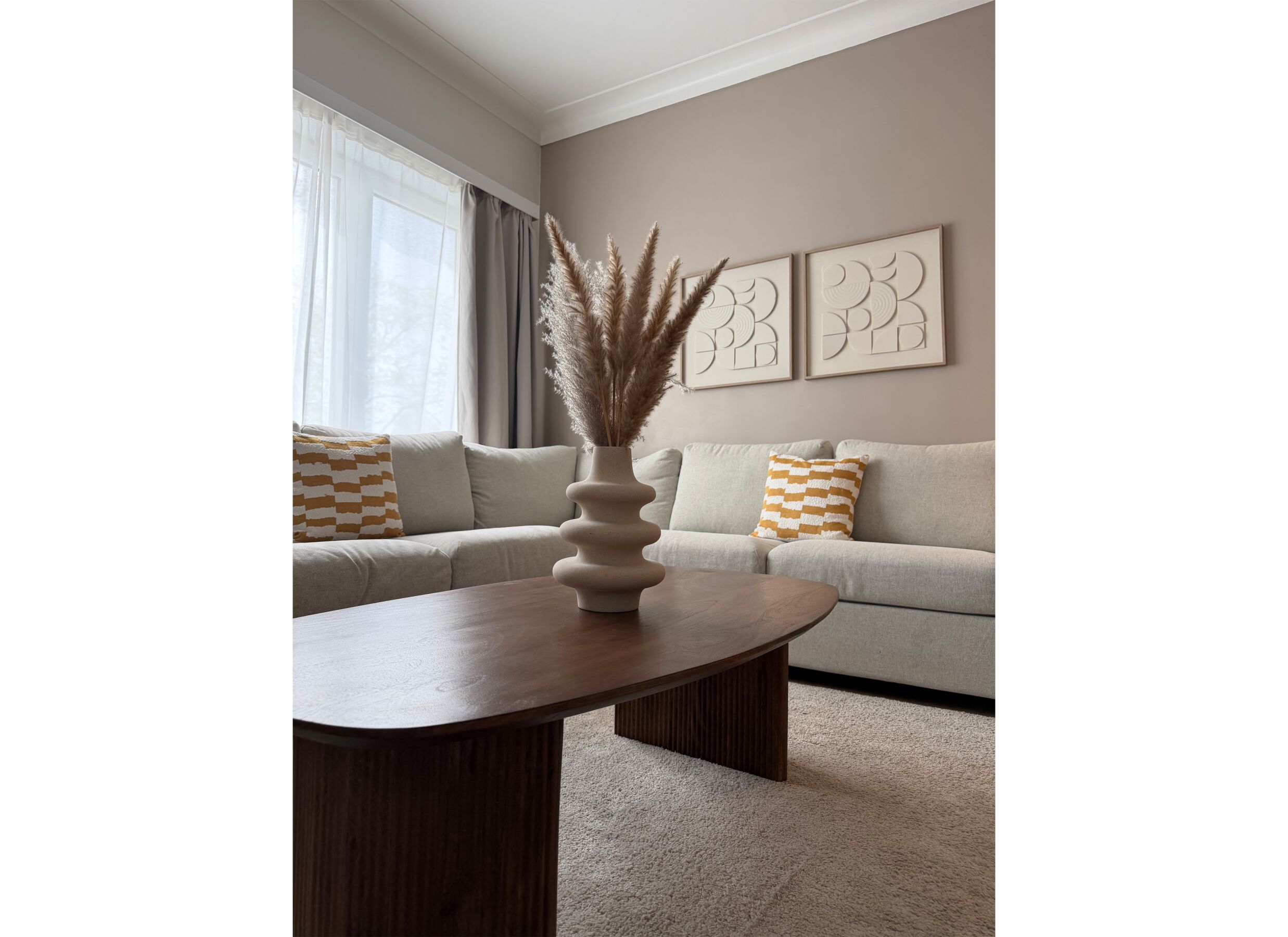 Foto ambiance - Table basse Aria 130x70cm - manguier massif - marron