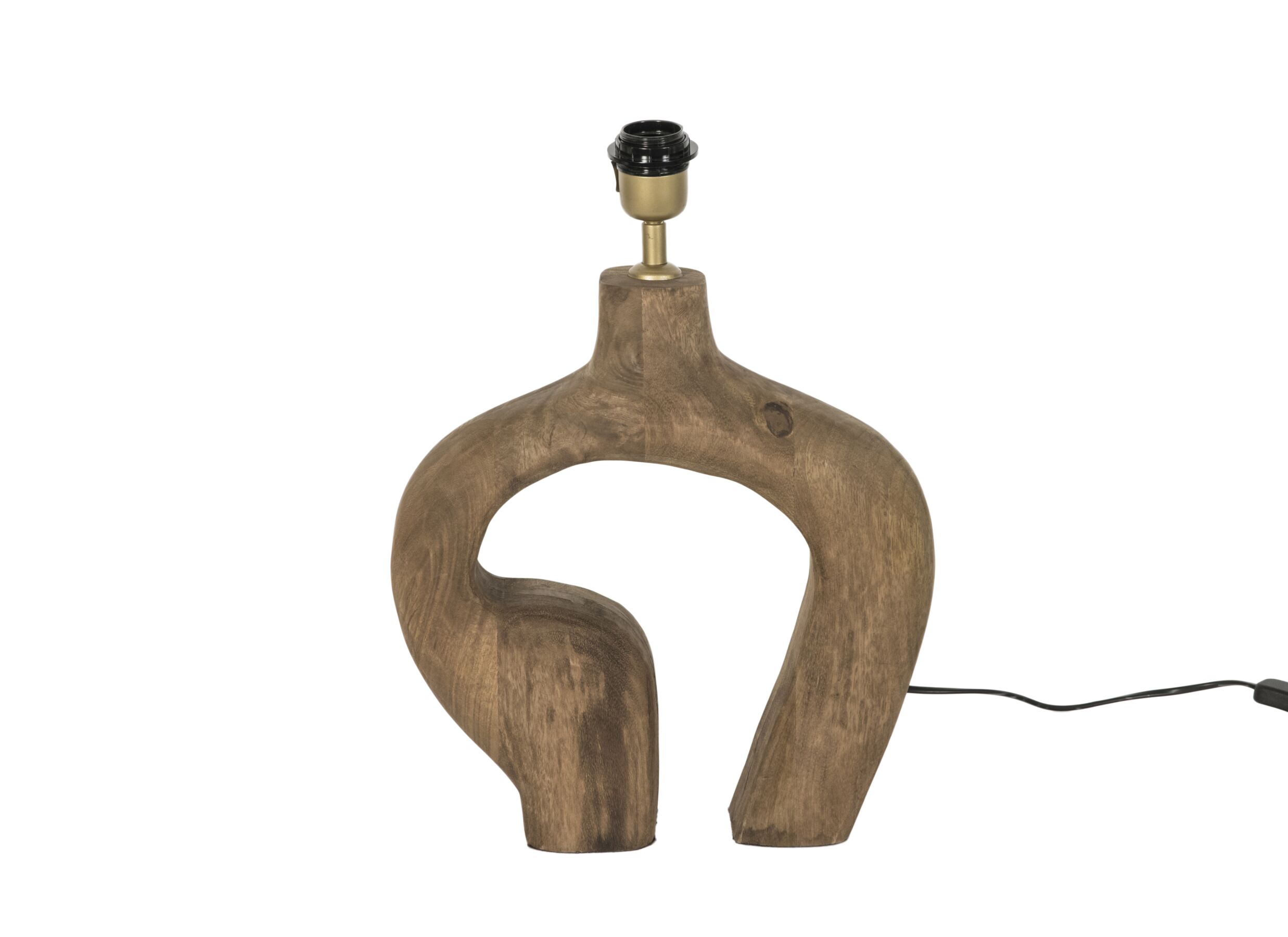Aperçu - Pied de lampe E27 H35cm - bois - naturel