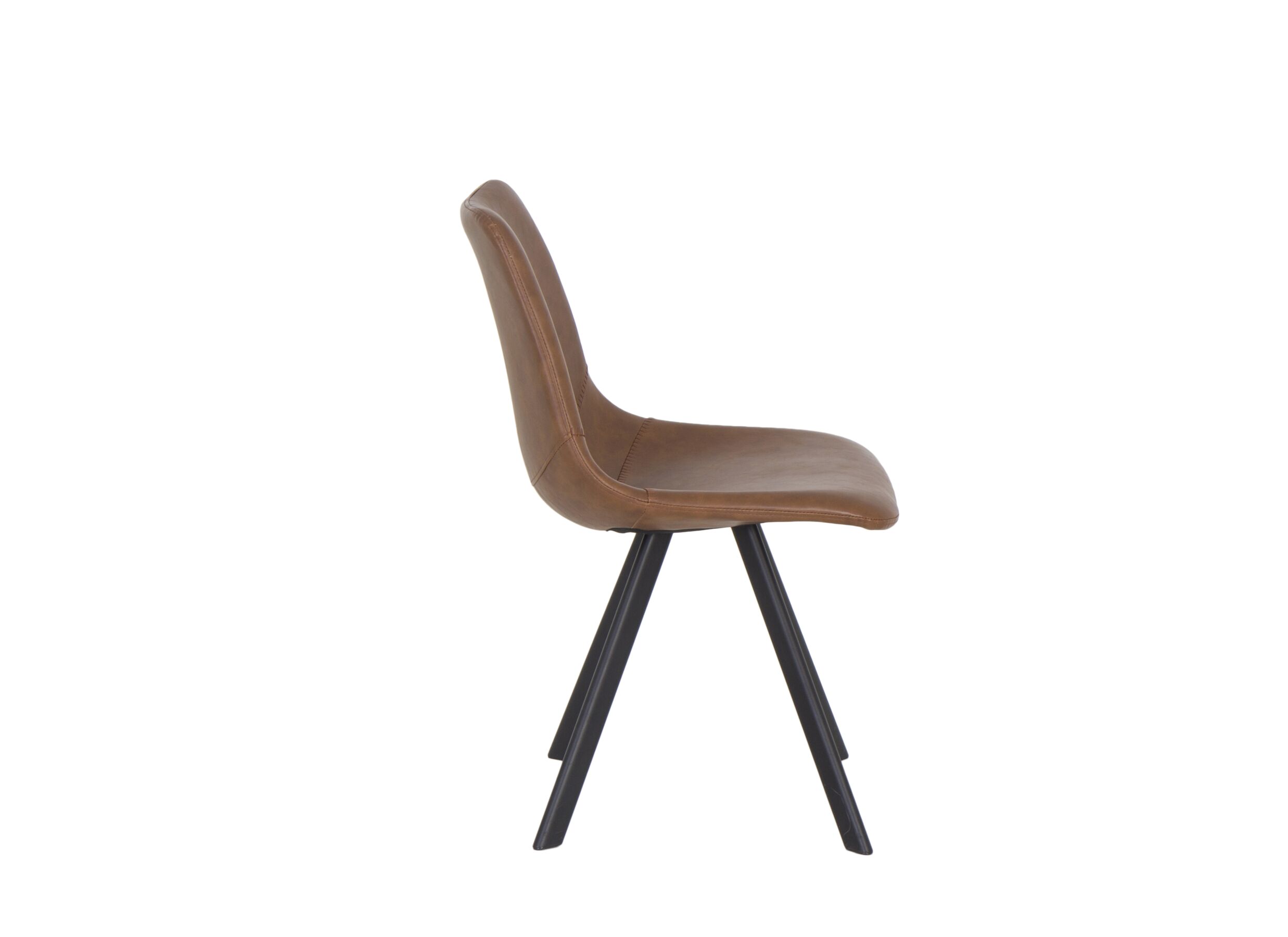 Chaise Frantz 47x57x83cm - similicuir - cognac