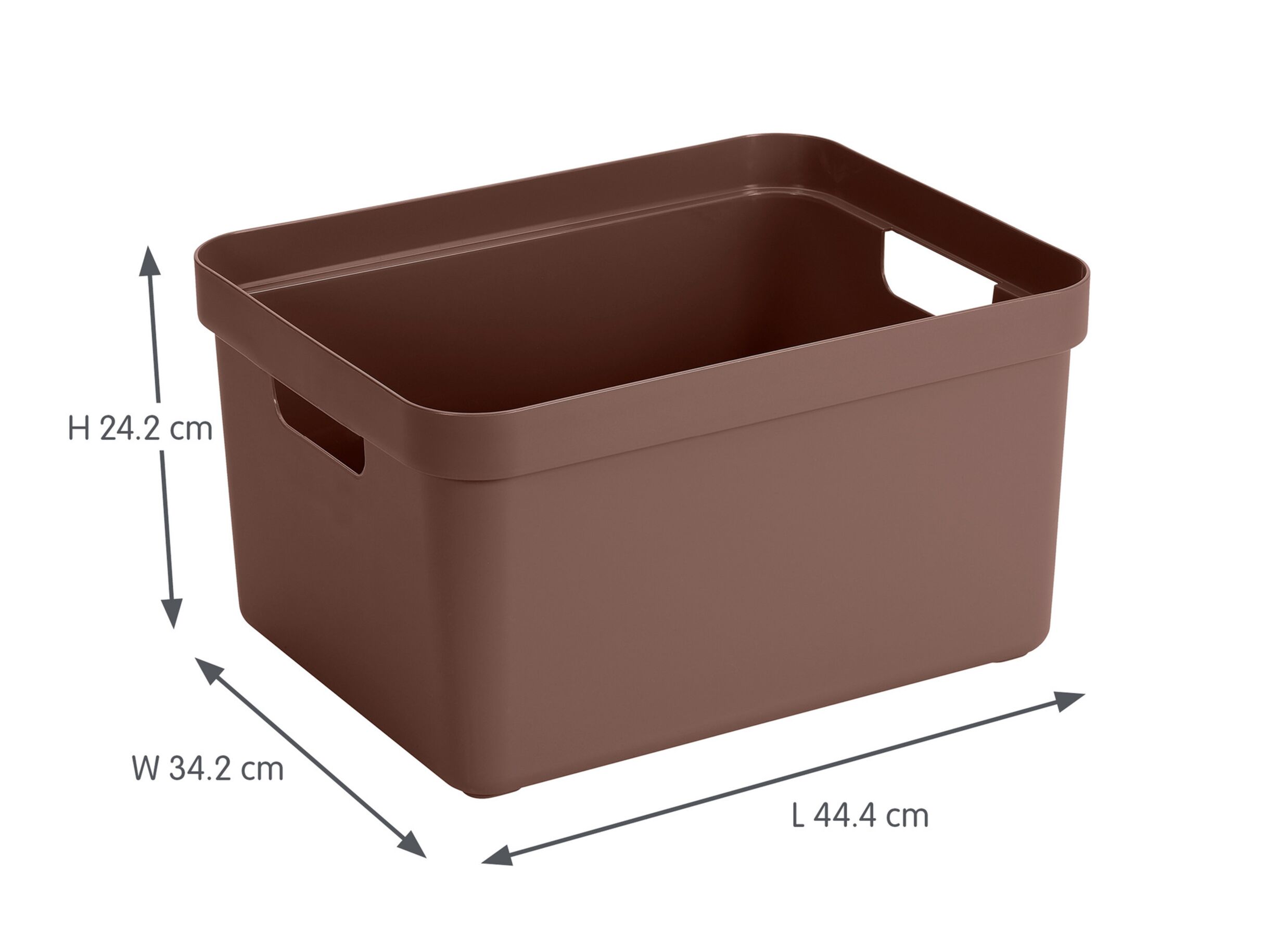 Afmetingen - Opbergbox Sigma Home 32L - 45,3x24,3x35,4cm