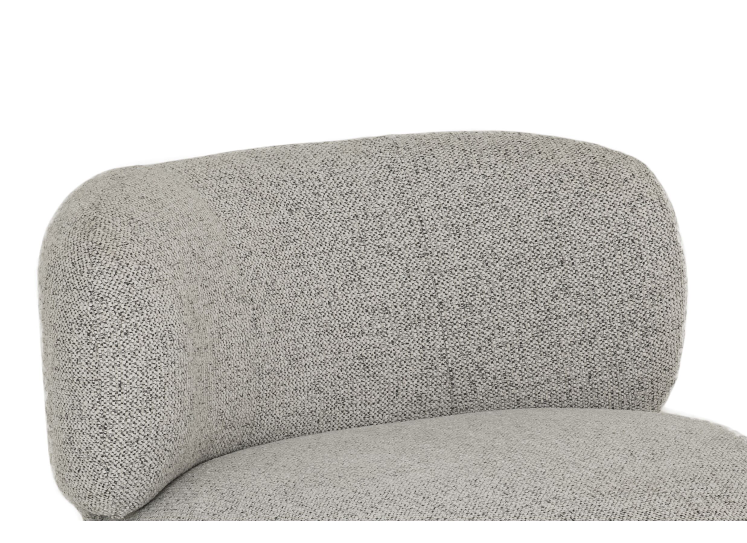 Detailfoto - Fauteuil Rege 80x82x68cm - stof - grijs