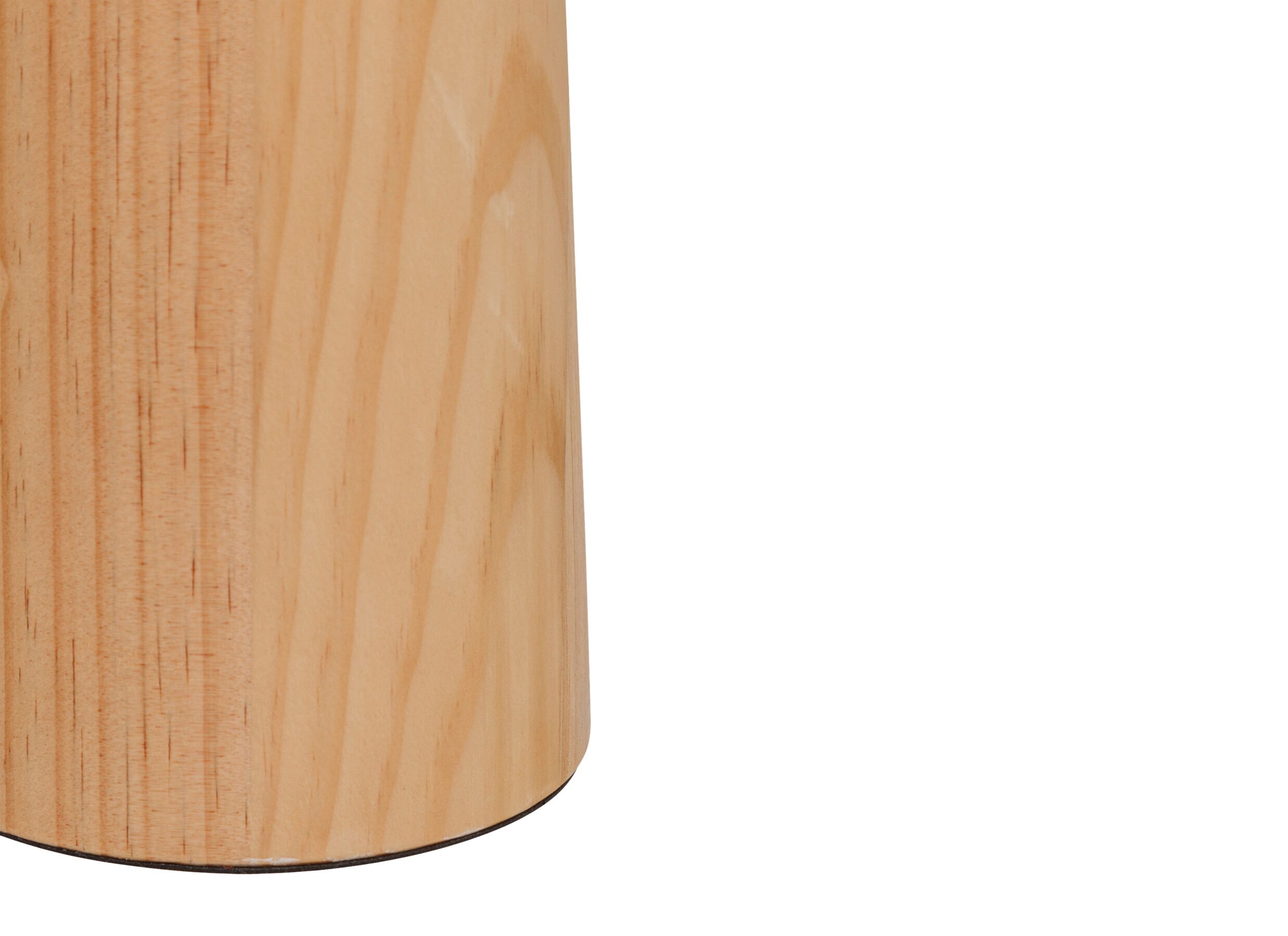 Detail - Lampe de table Champignon Pola H35cm E27 - hévéa et acier - blanc et naturel